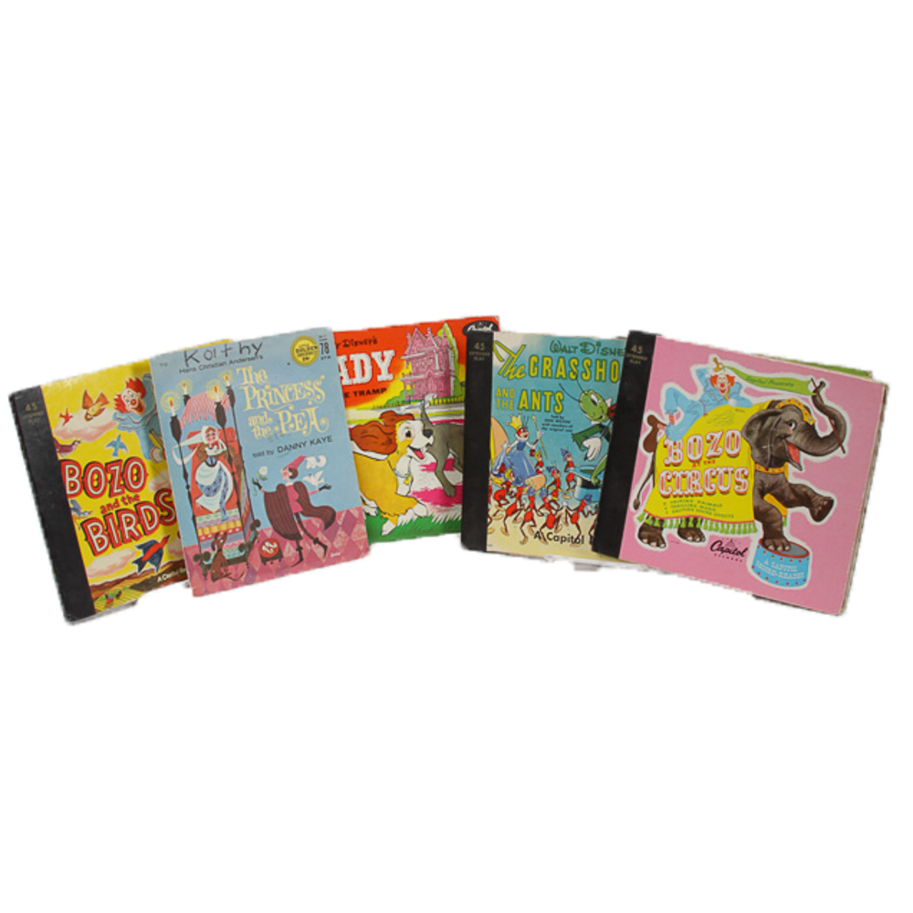 Bozo and Disney Children's Record Sets