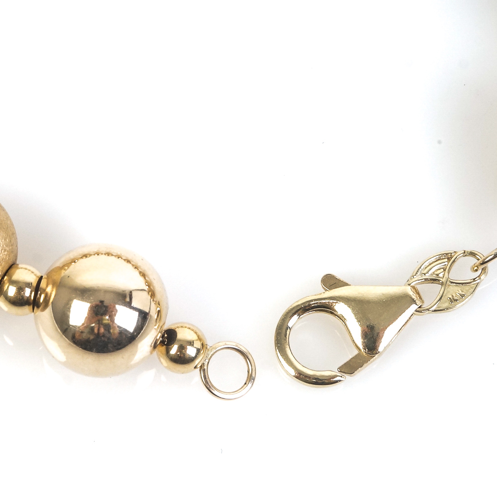 14K Yellow Gold Beaded Bracelet