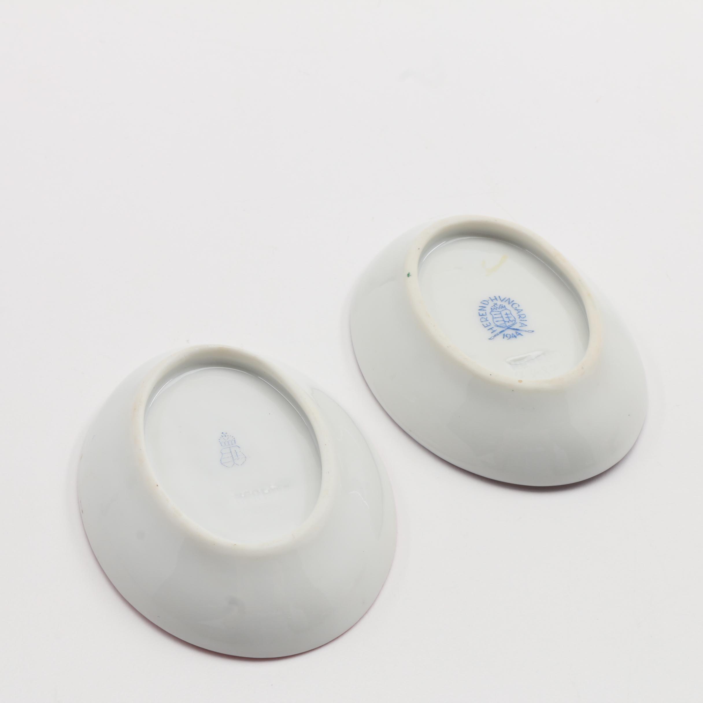 Herend Porcelain Butter Pats and Tiny vase