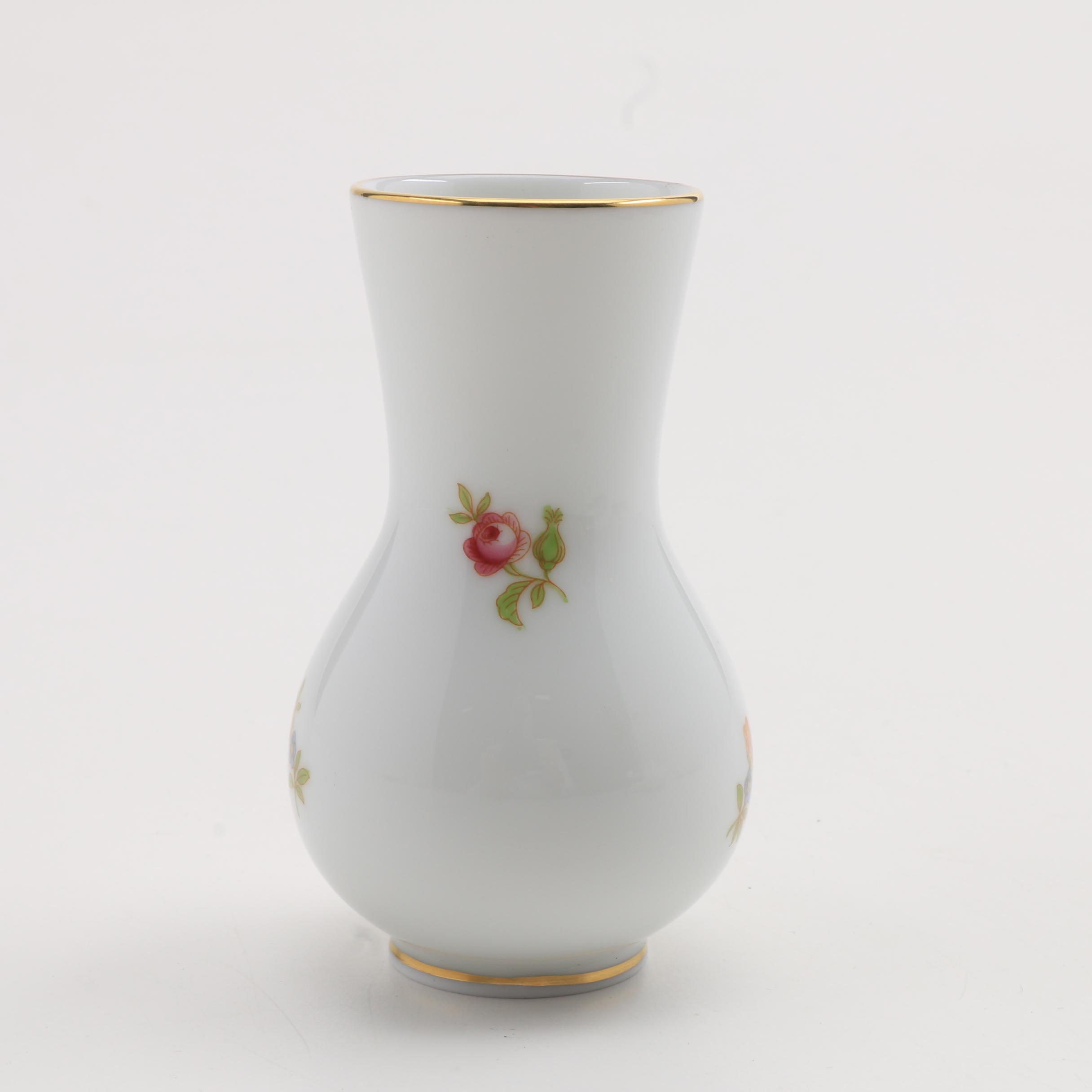 Herend Porcelain Butter Pats and Tiny vase