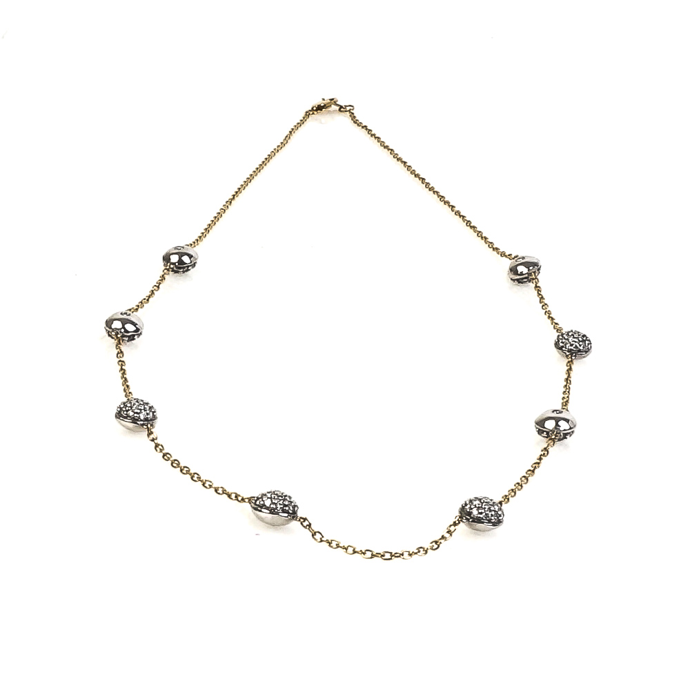 18K Two-Tone Gold and 2.00 CTW Diamond Station Necklace