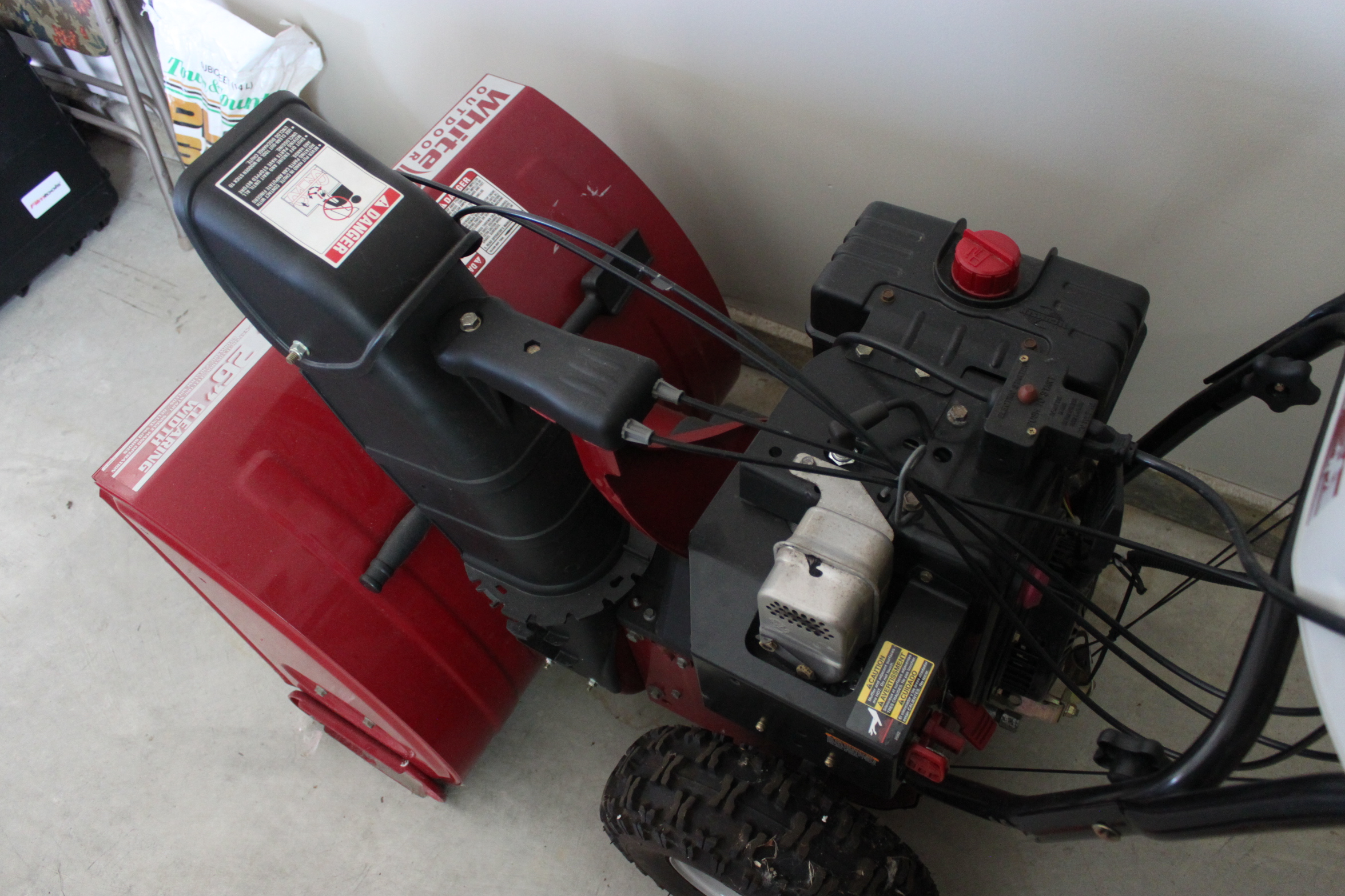 White Outdoor "Tecumsah" Snow Blower