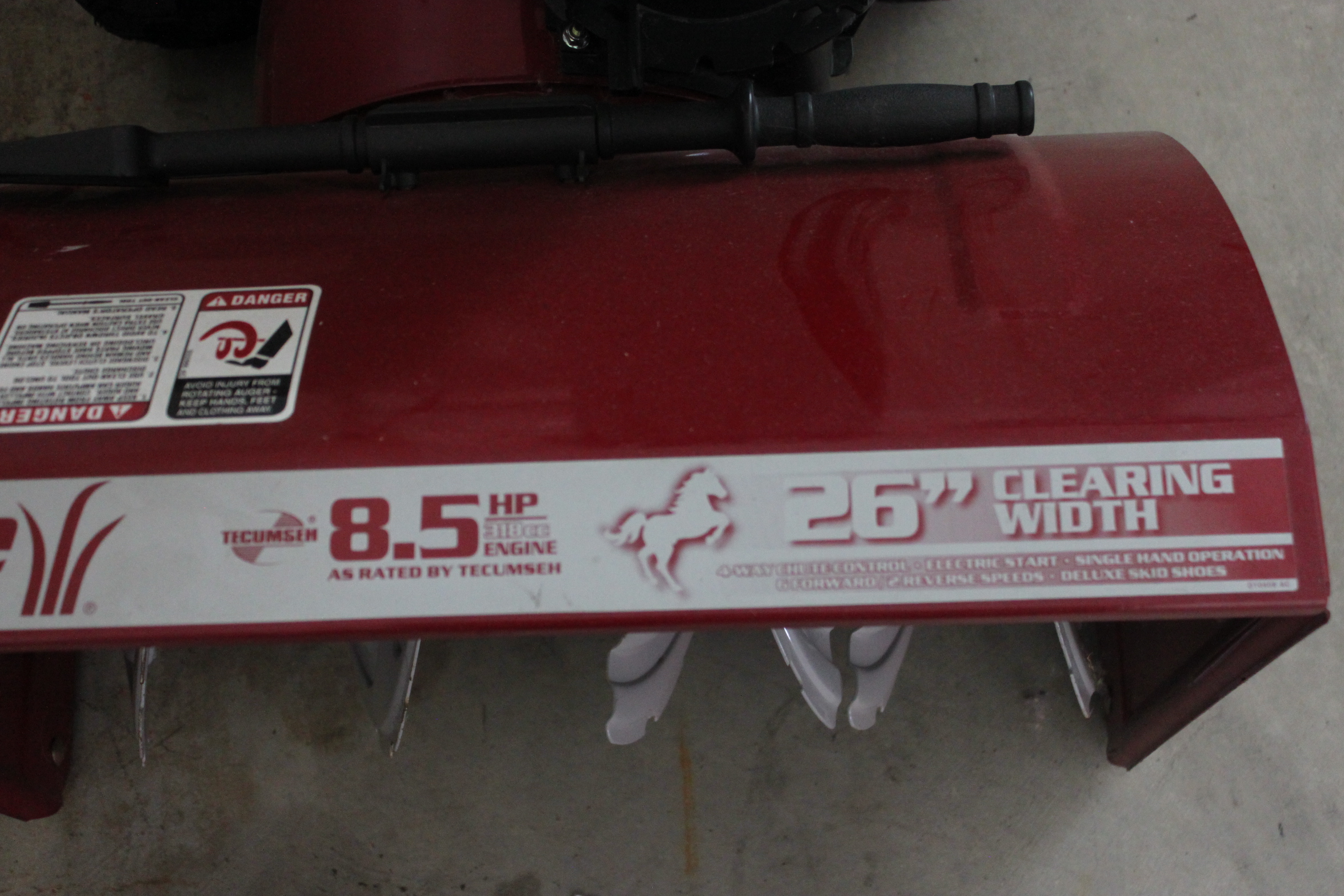 White Outdoor "Tecumsah" Snow Blower