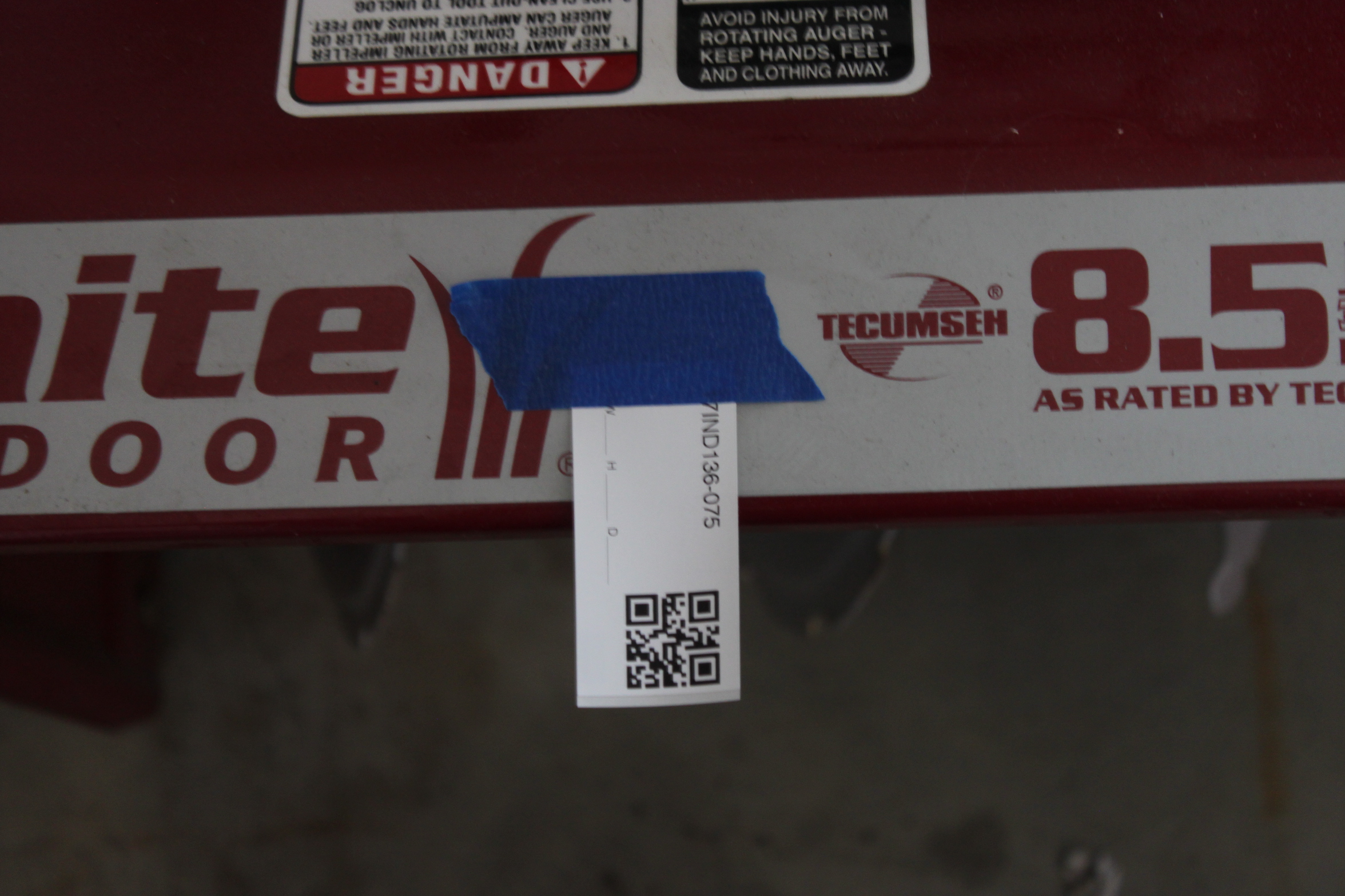 White Outdoor "Tecumsah" Snow Blower