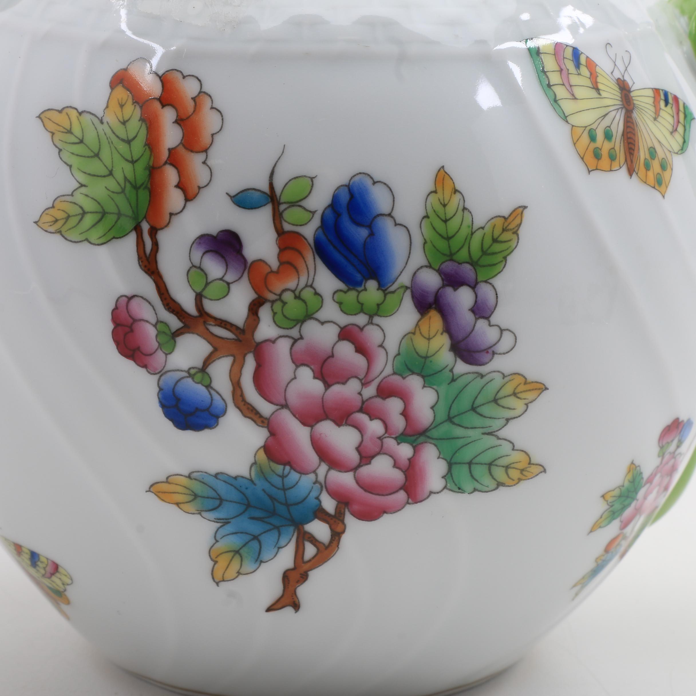 Herend "Queen Victoria" Teapot, Tea Cups and Creamer