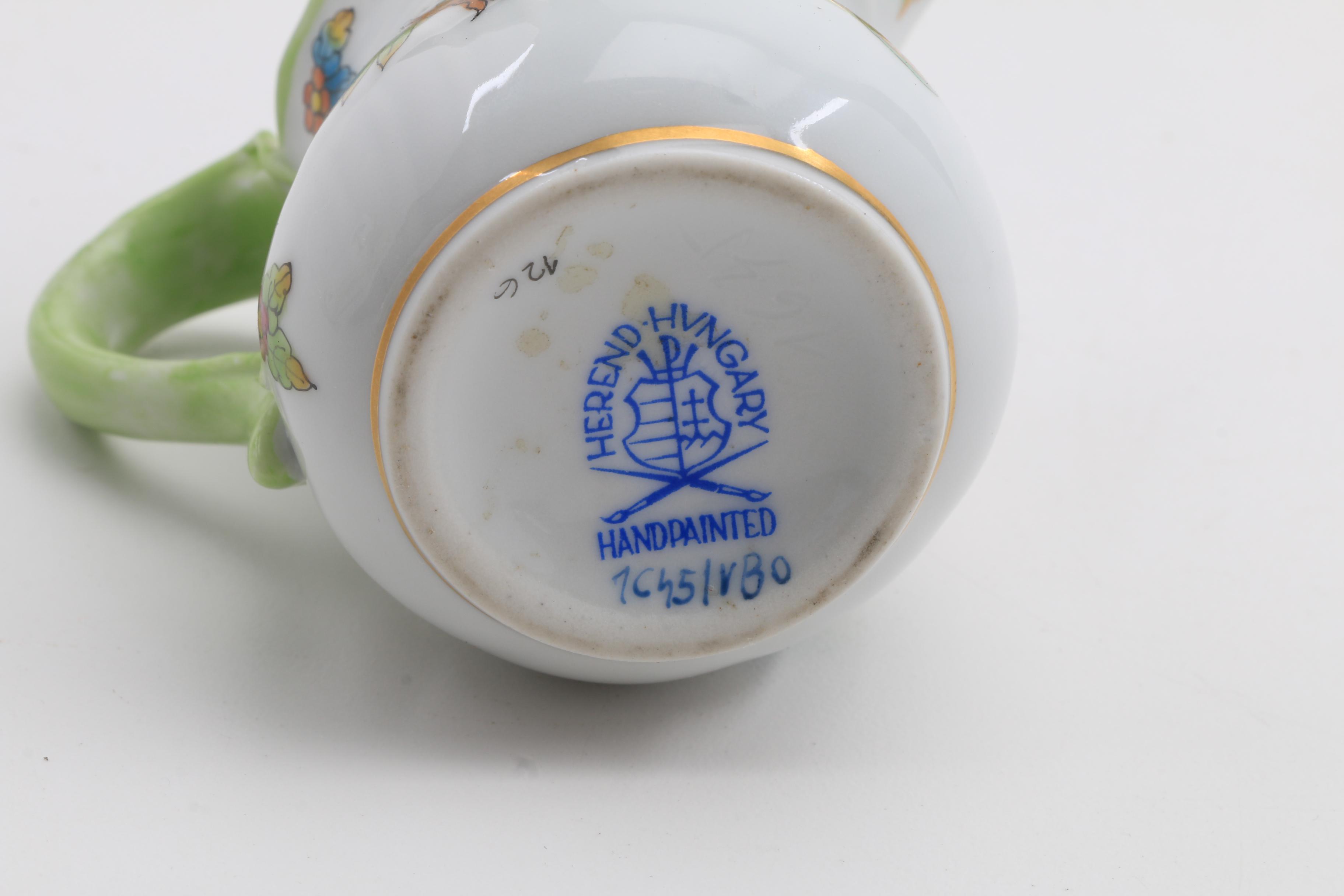 Herend "Queen Victoria" Teapot, Tea Cups and Creamer