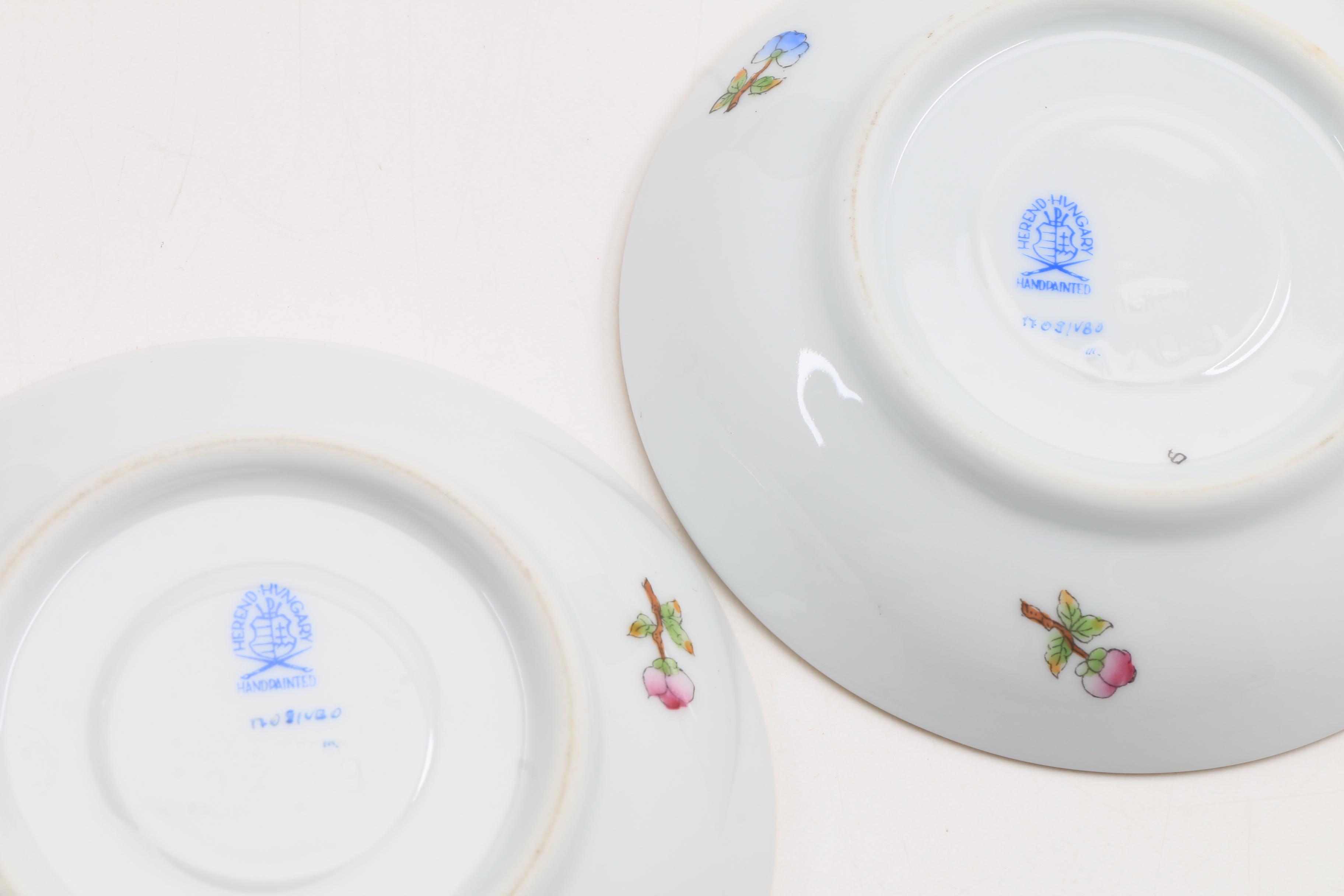 Herend "Queen Victoria" Teapot, Tea Cups and Creamer