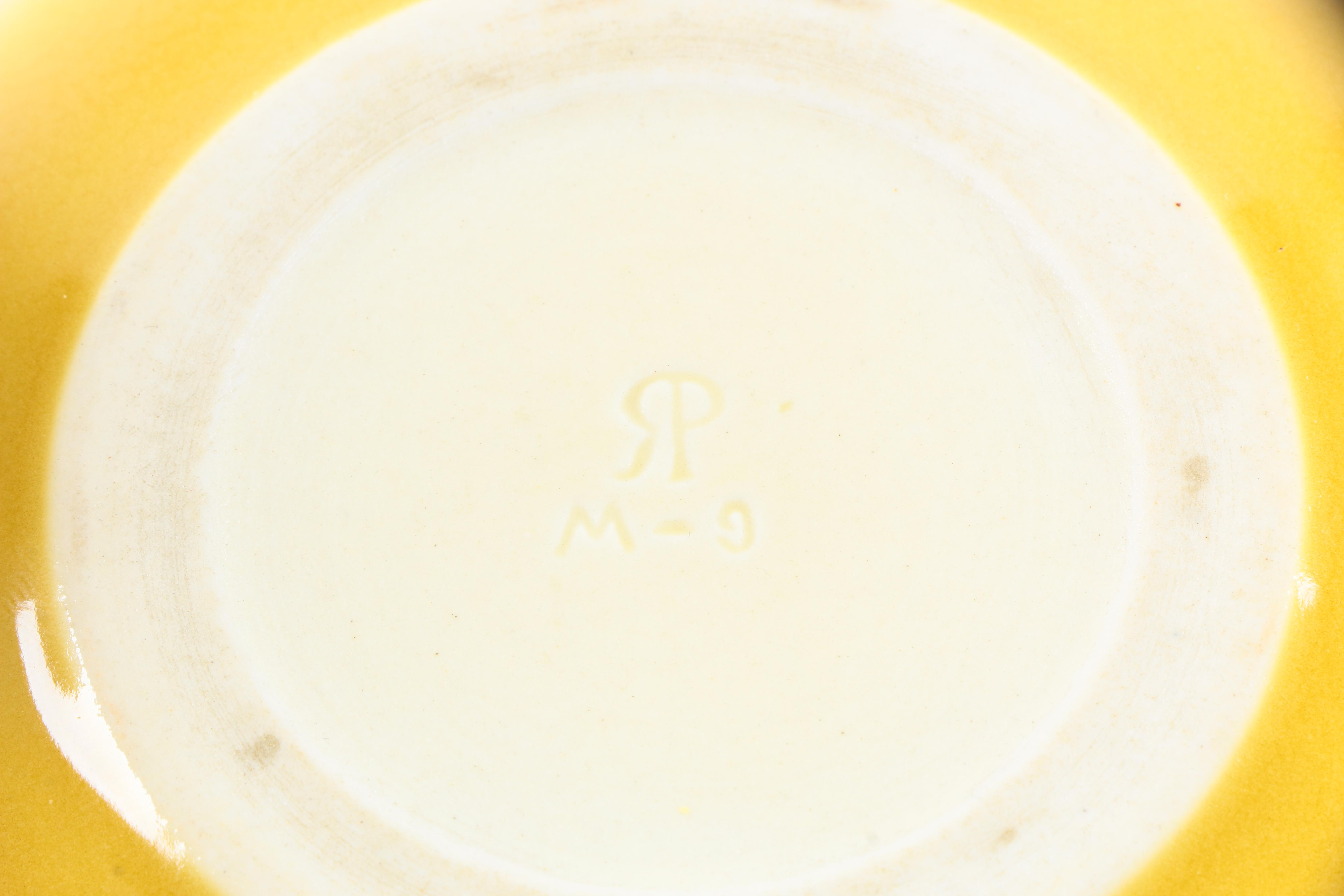 Circa 1920s Rookwood Pottery Yellow Teacup and Saucer