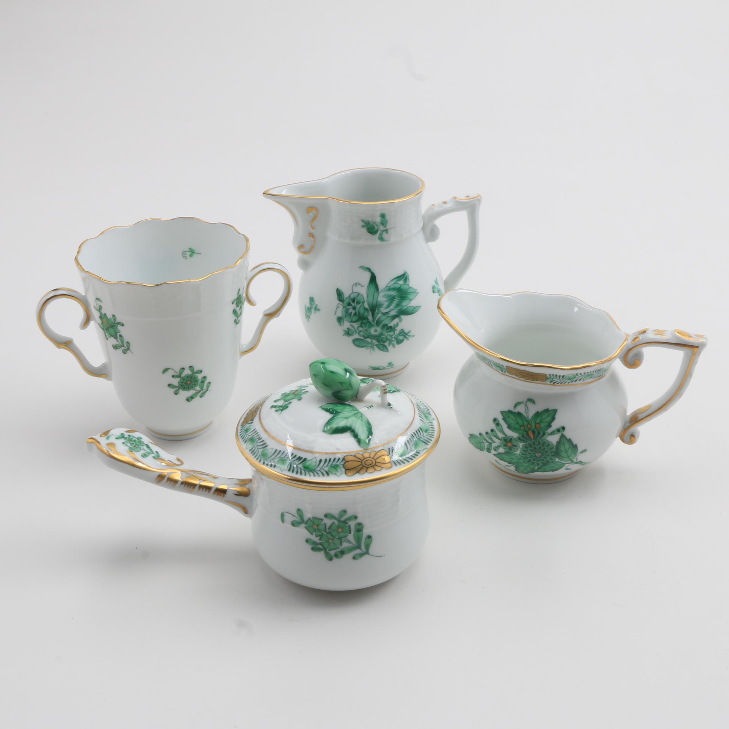 Herend Porcelain "Green Chinese Bouquet" Pitchers and More