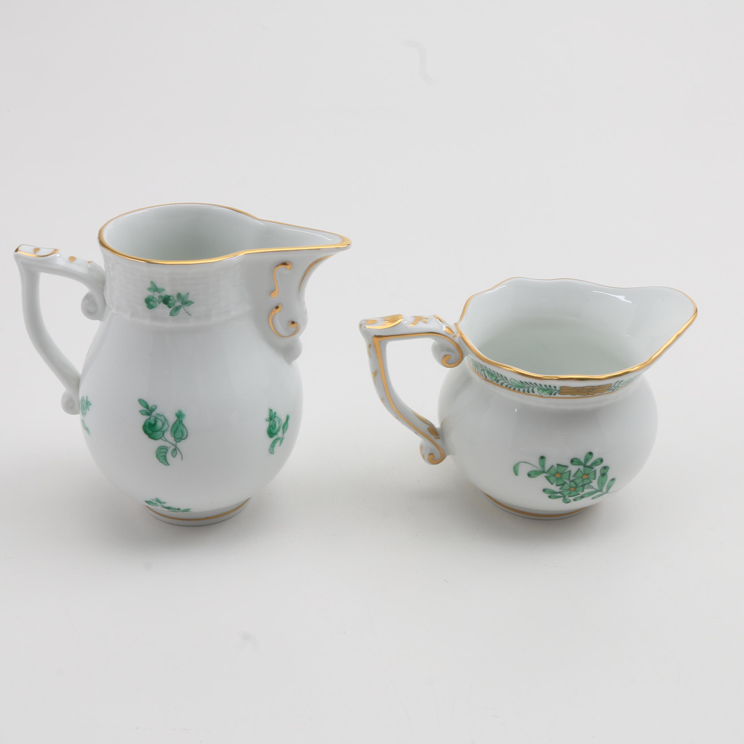 Herend Porcelain "Green Chinese Bouquet" Pitchers and More