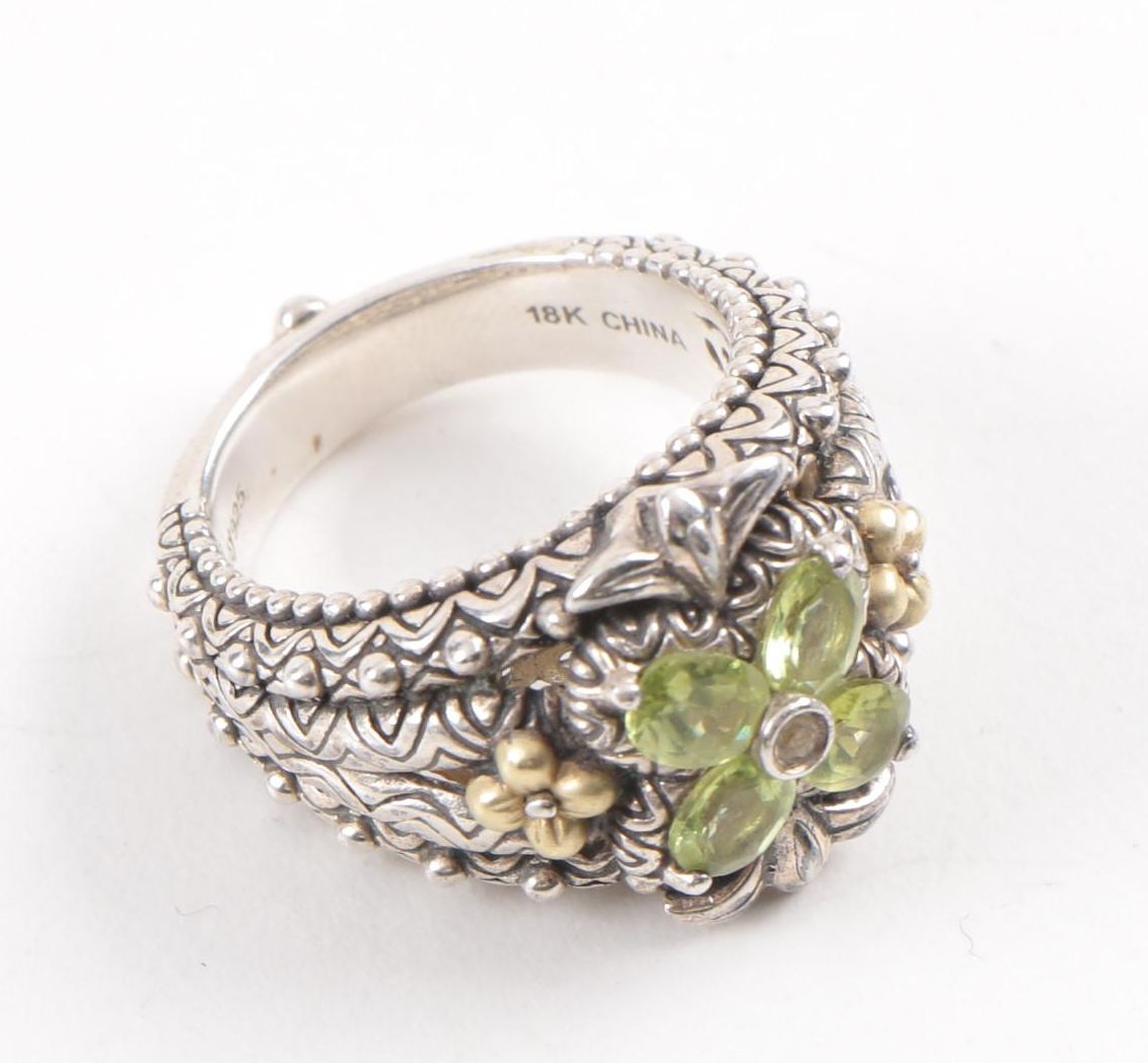 Barbara Bixby Sterling Silver Ring and Earrings Including 18K Gold