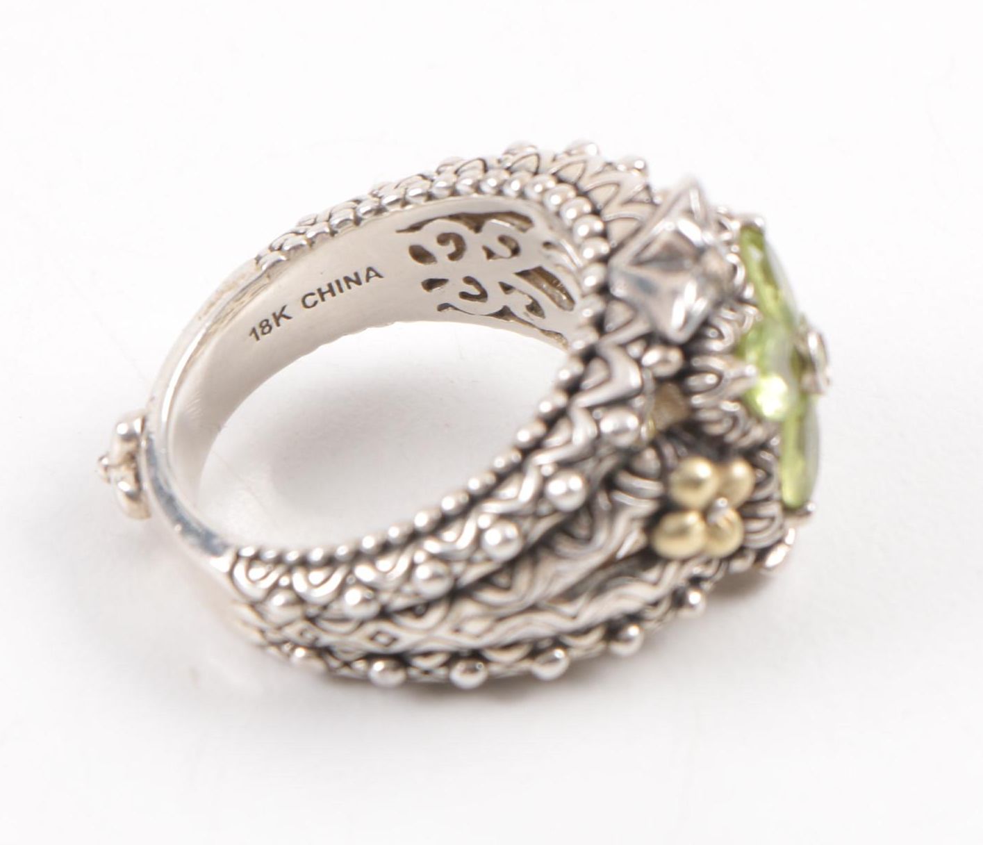 Barbara Bixby Sterling Silver Ring and Earrings Including 18K Gold