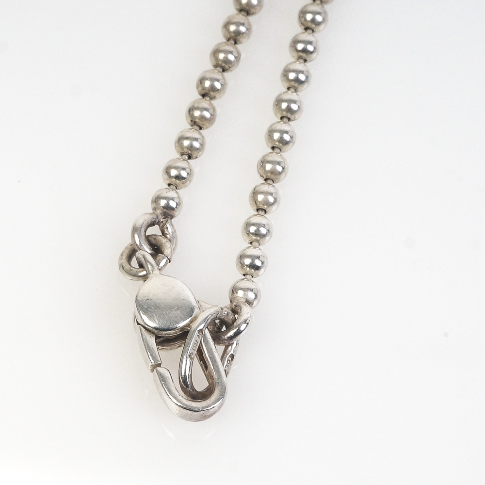 Gucci Sterling Silver Heart Tag Necklace