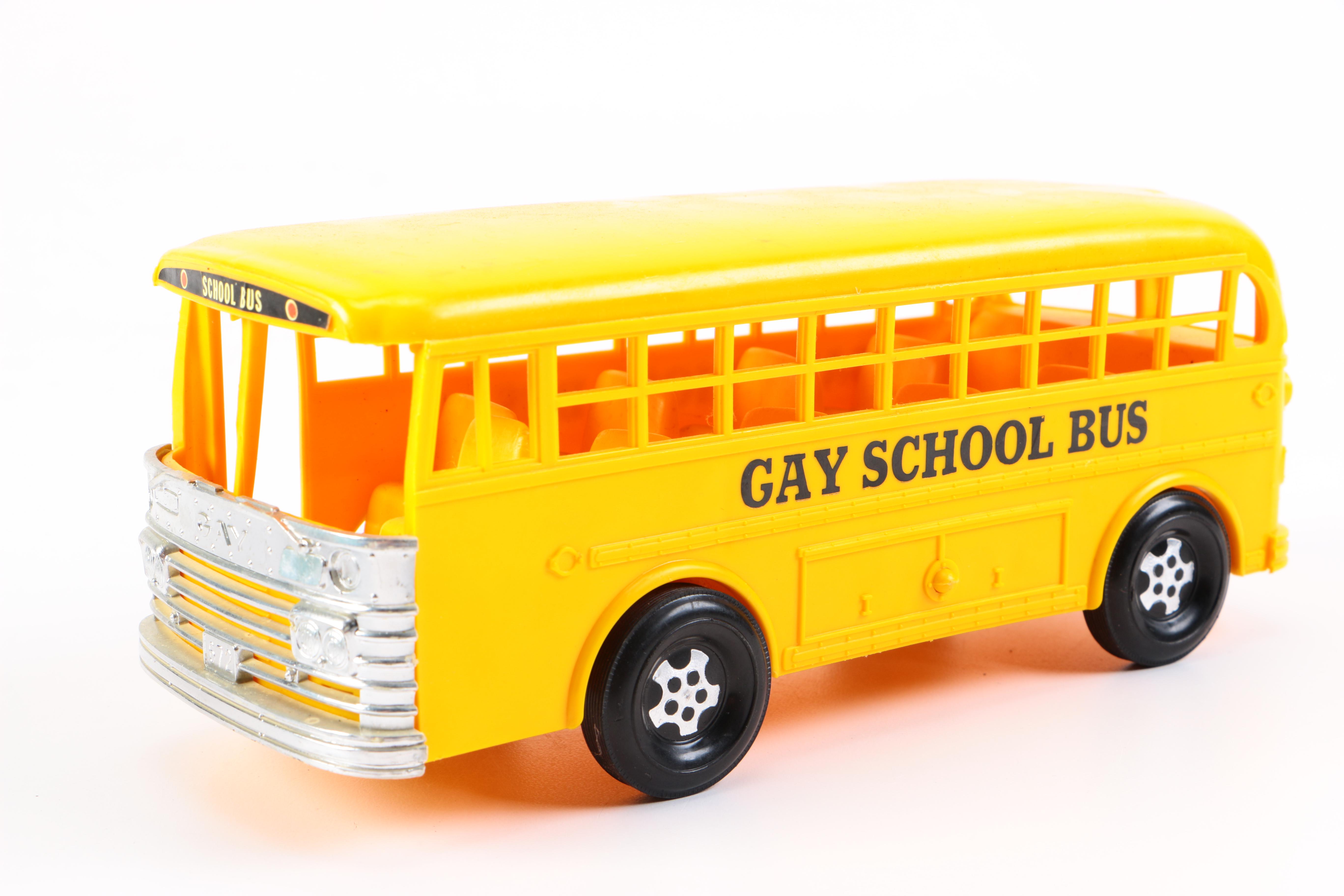 Toy Vehicles Including 1960s "Gay School Bus"