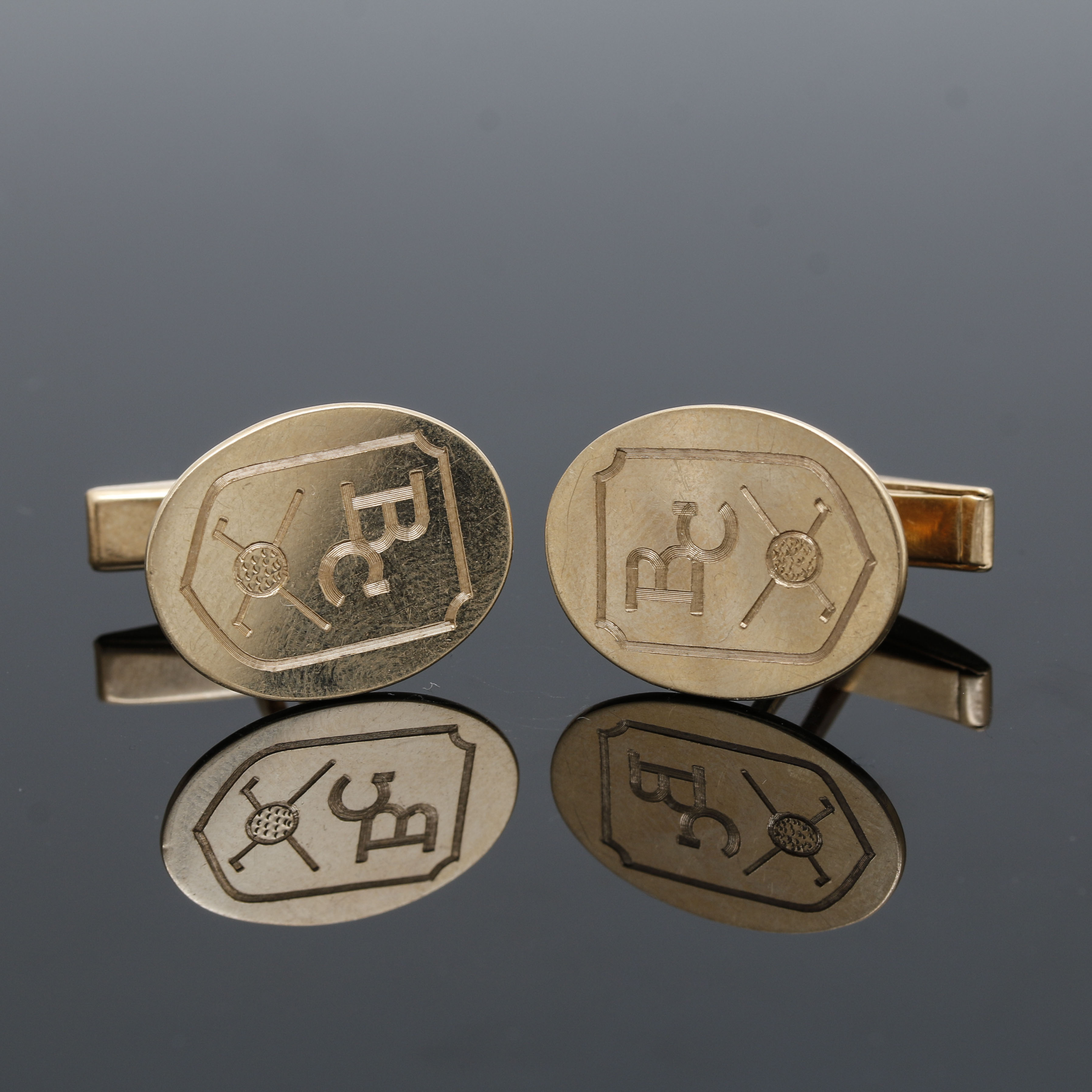14K Yellow Gold Cufflinks