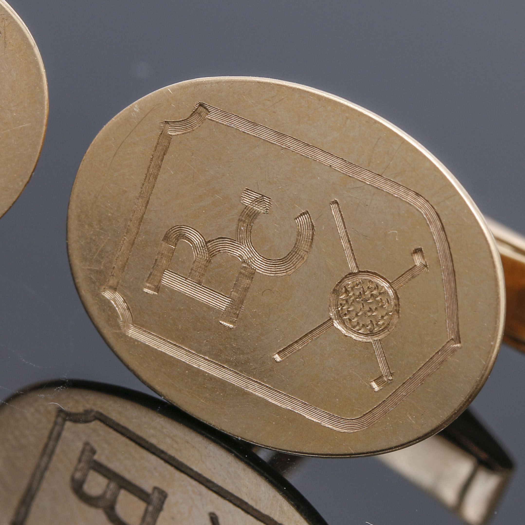 14K Yellow Gold Cufflinks