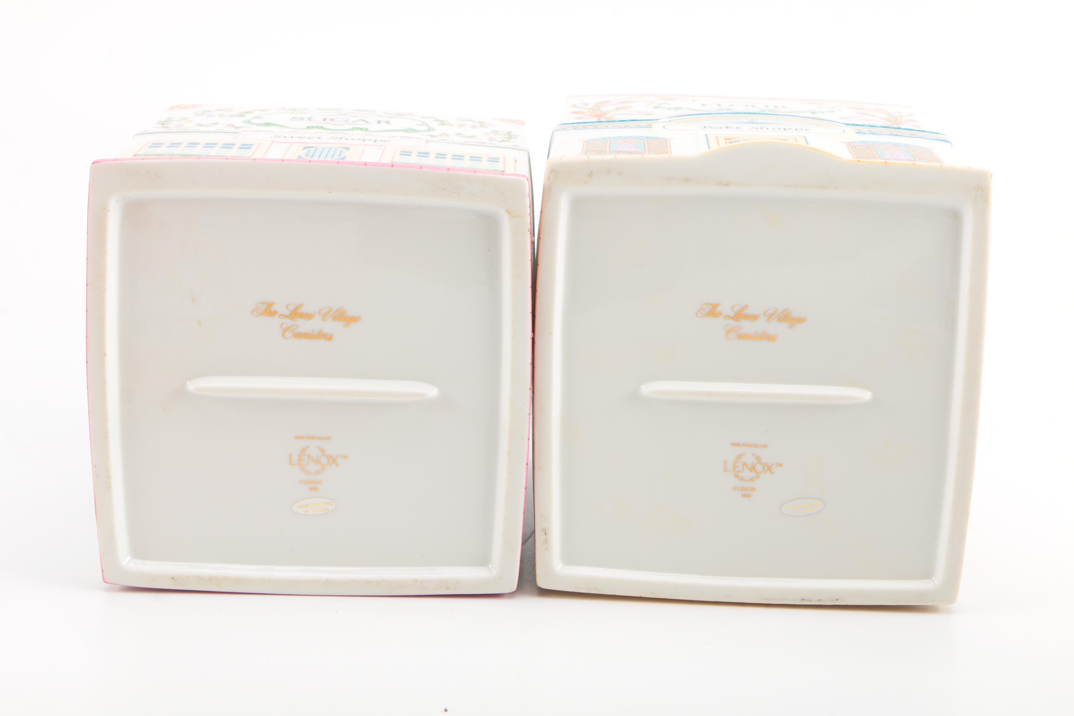 Lenox Ceramic Jars "The Lenox Village Canisters"
