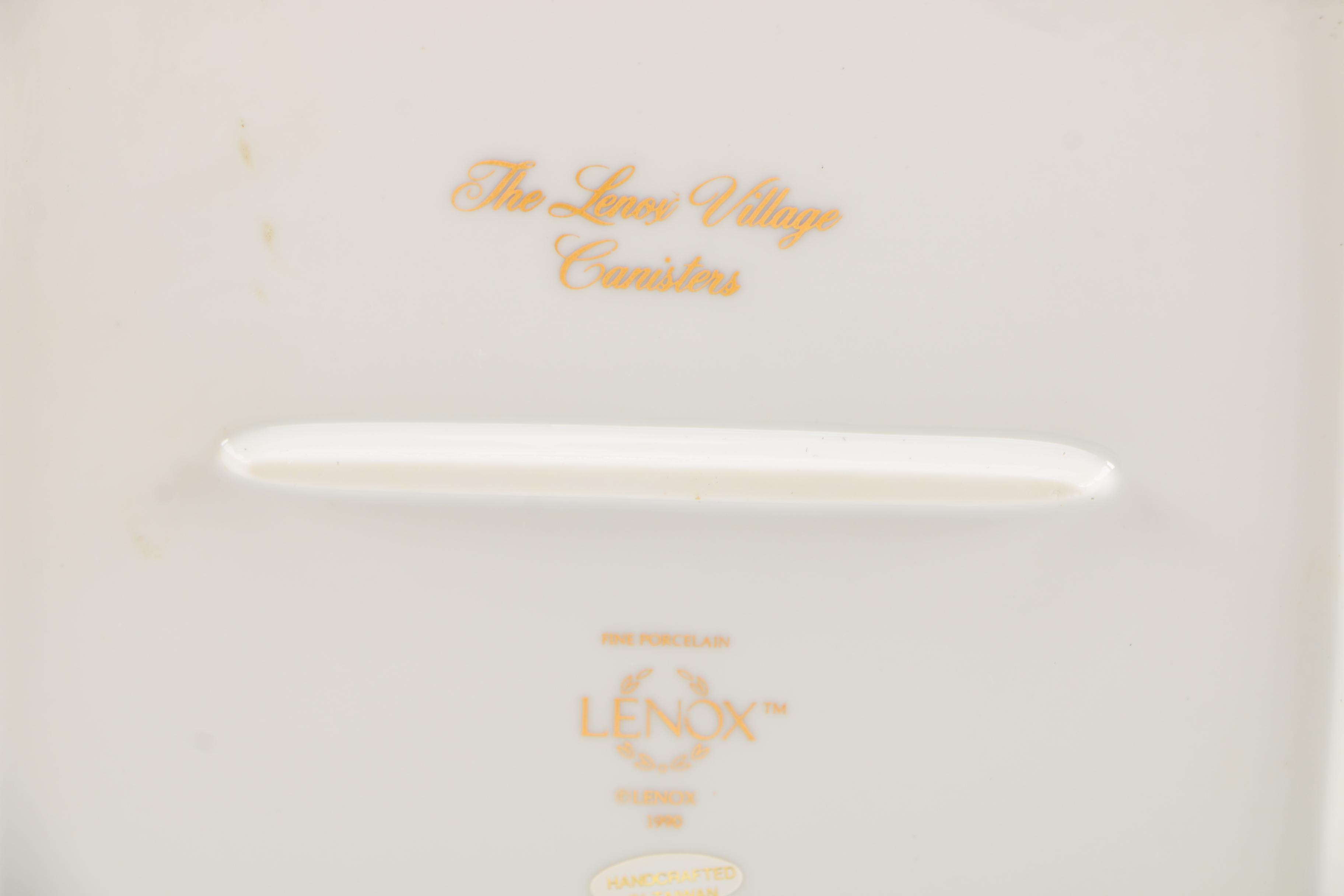 Lenox Ceramic Jars "The Lenox Village Canisters"