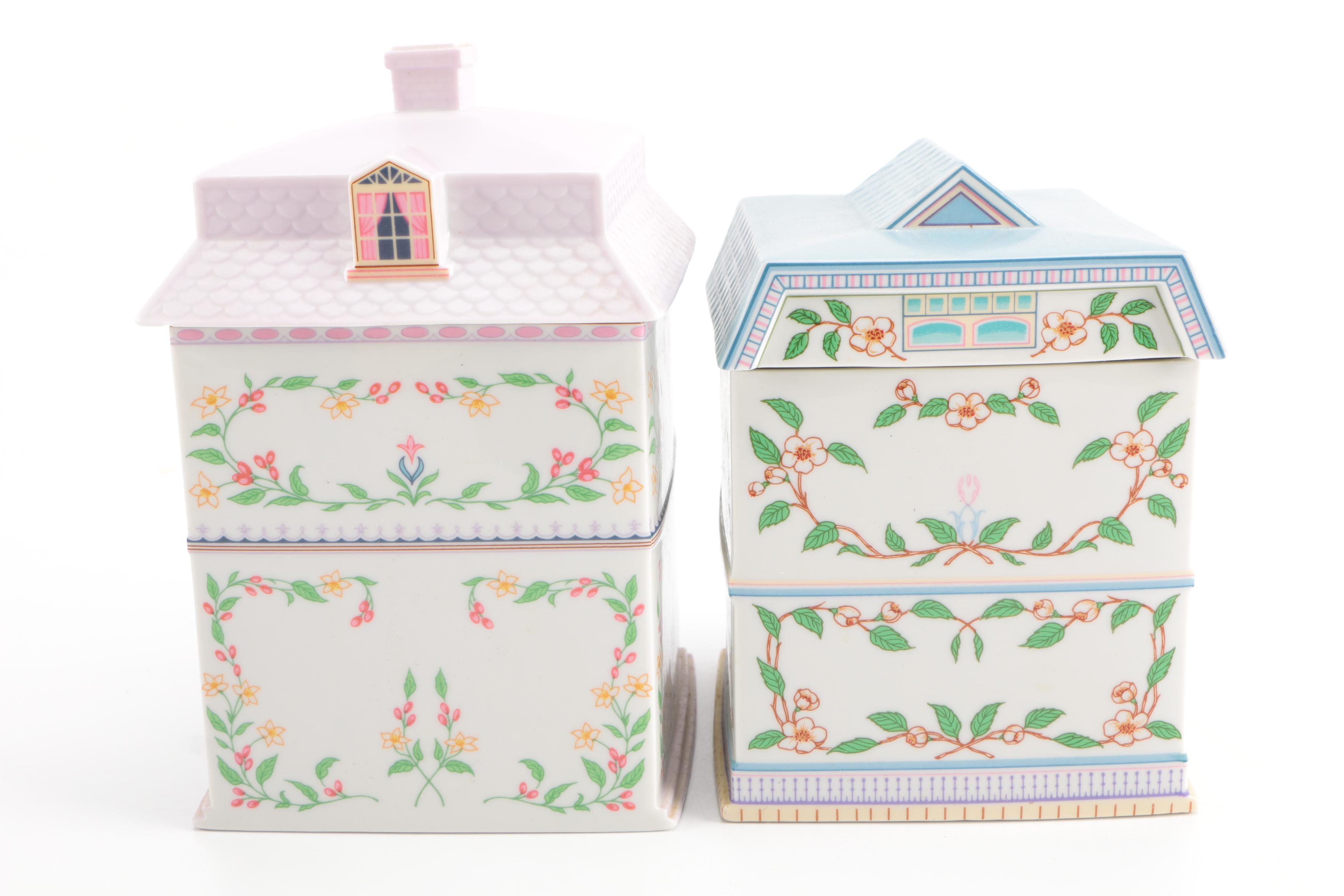 Lenox Ceramic Jars "The Lenox Village Canisters"