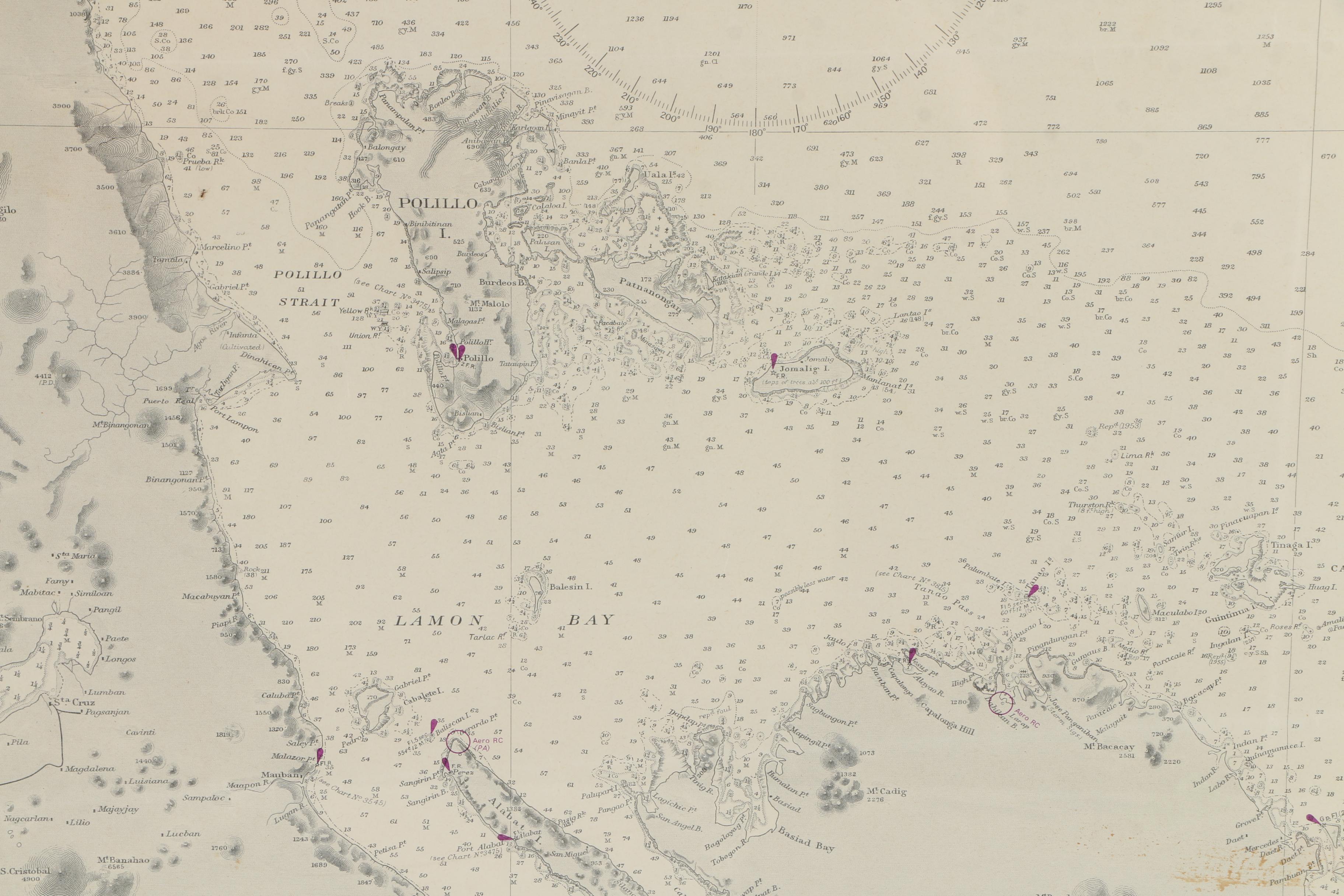 Vintage Lithograph Map of Luzon in The Philippines