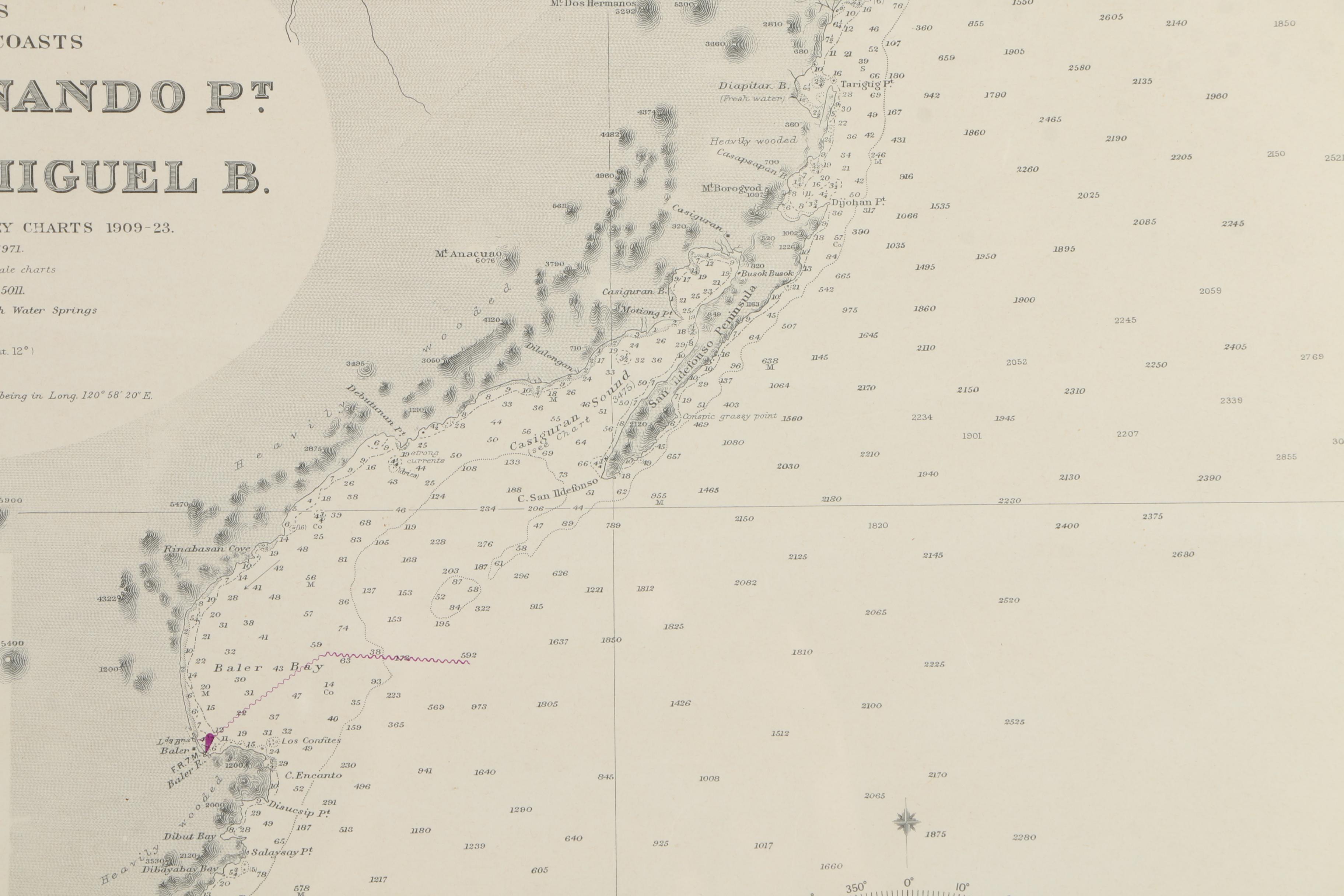 Vintage Lithograph Map of Luzon in The Philippines