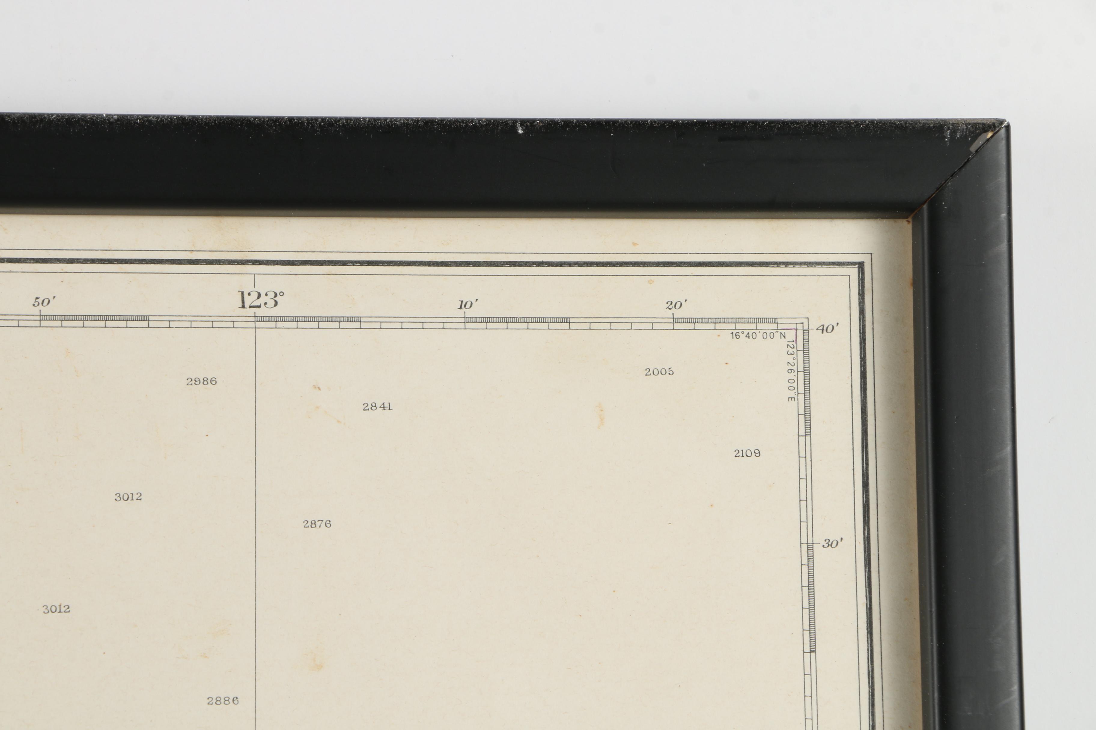Vintage Lithograph Map of Luzon in The Philippines