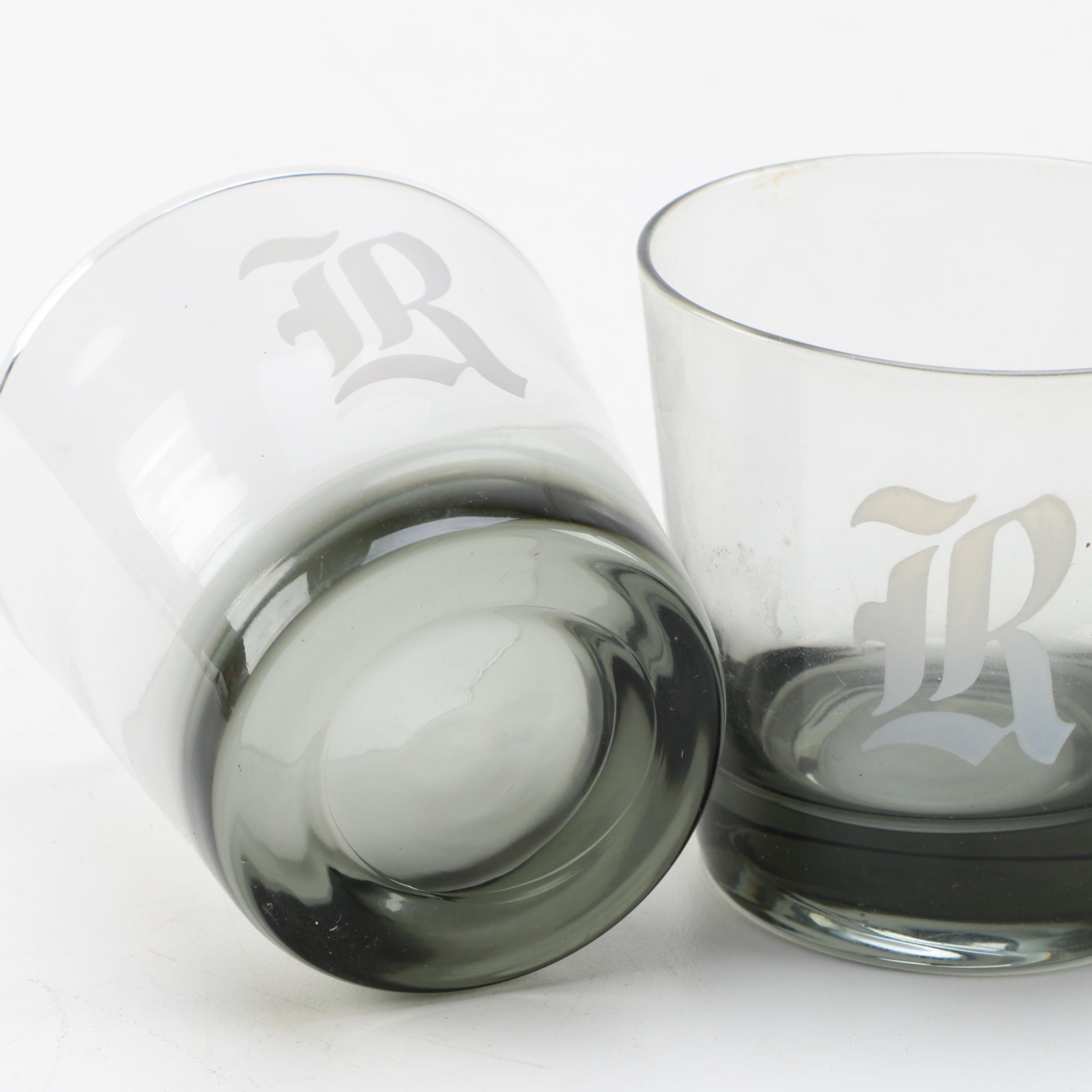 "R" Monogram Drinking Glasses