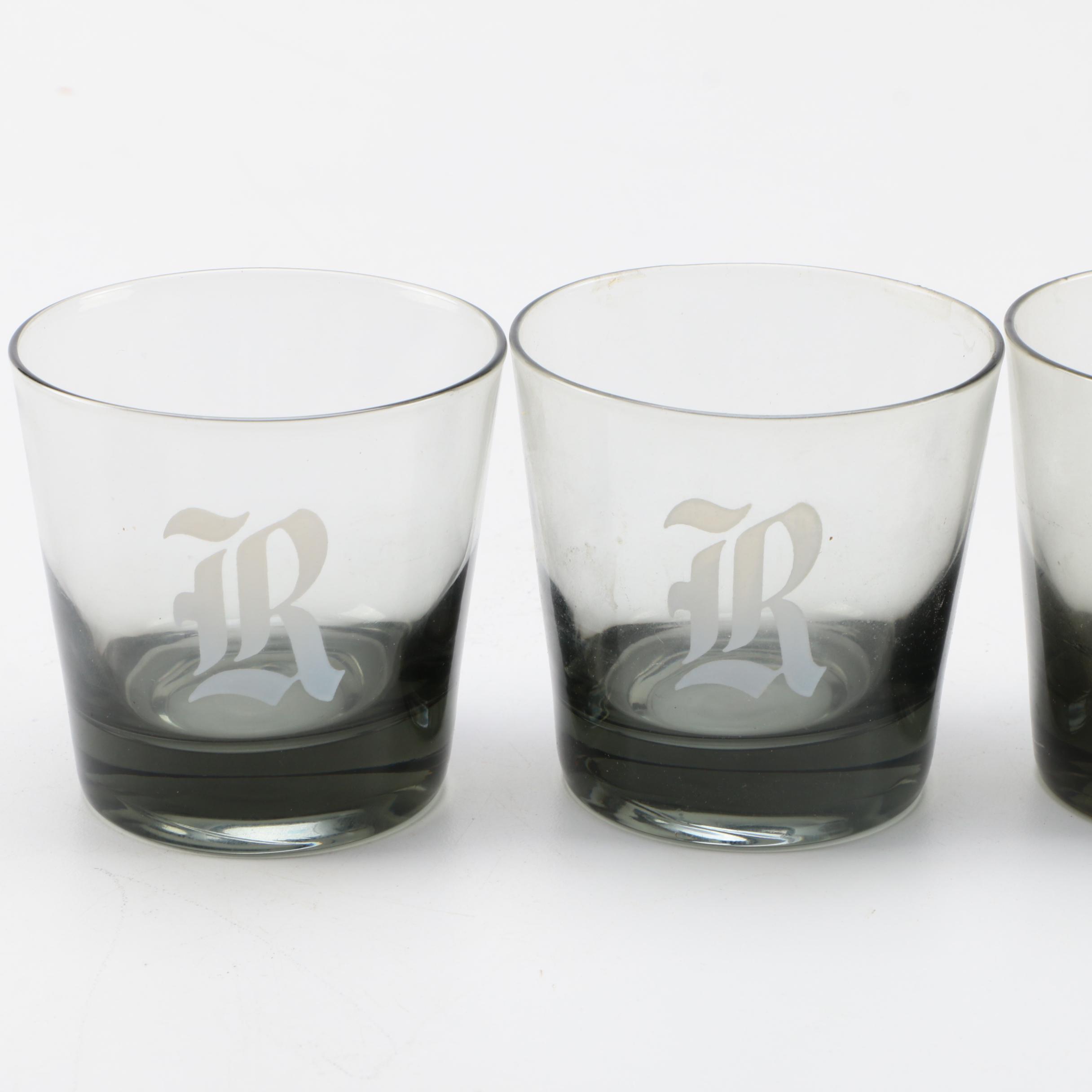 "R" Monogram Drinking Glasses
