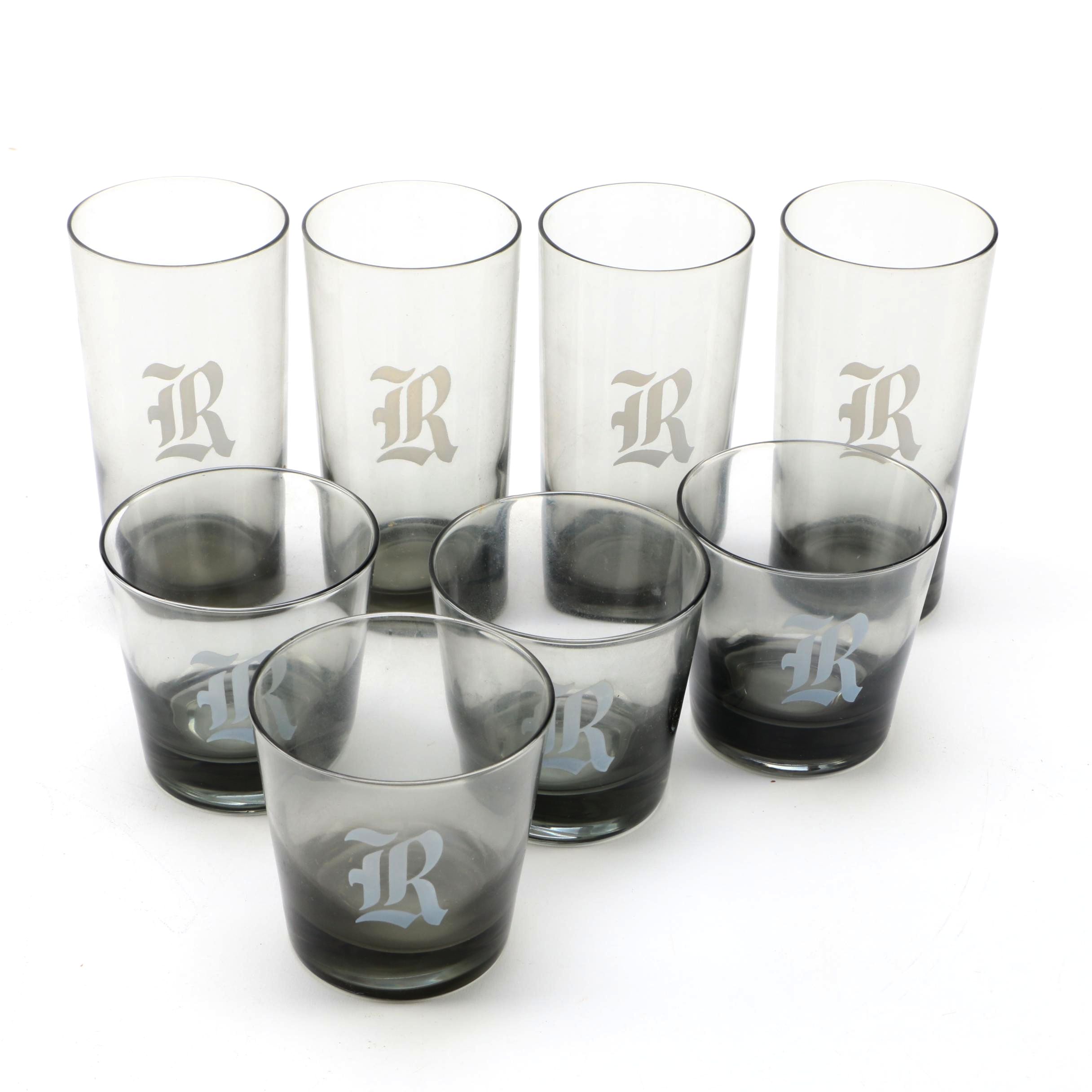"R" Monogram Drinking Glasses