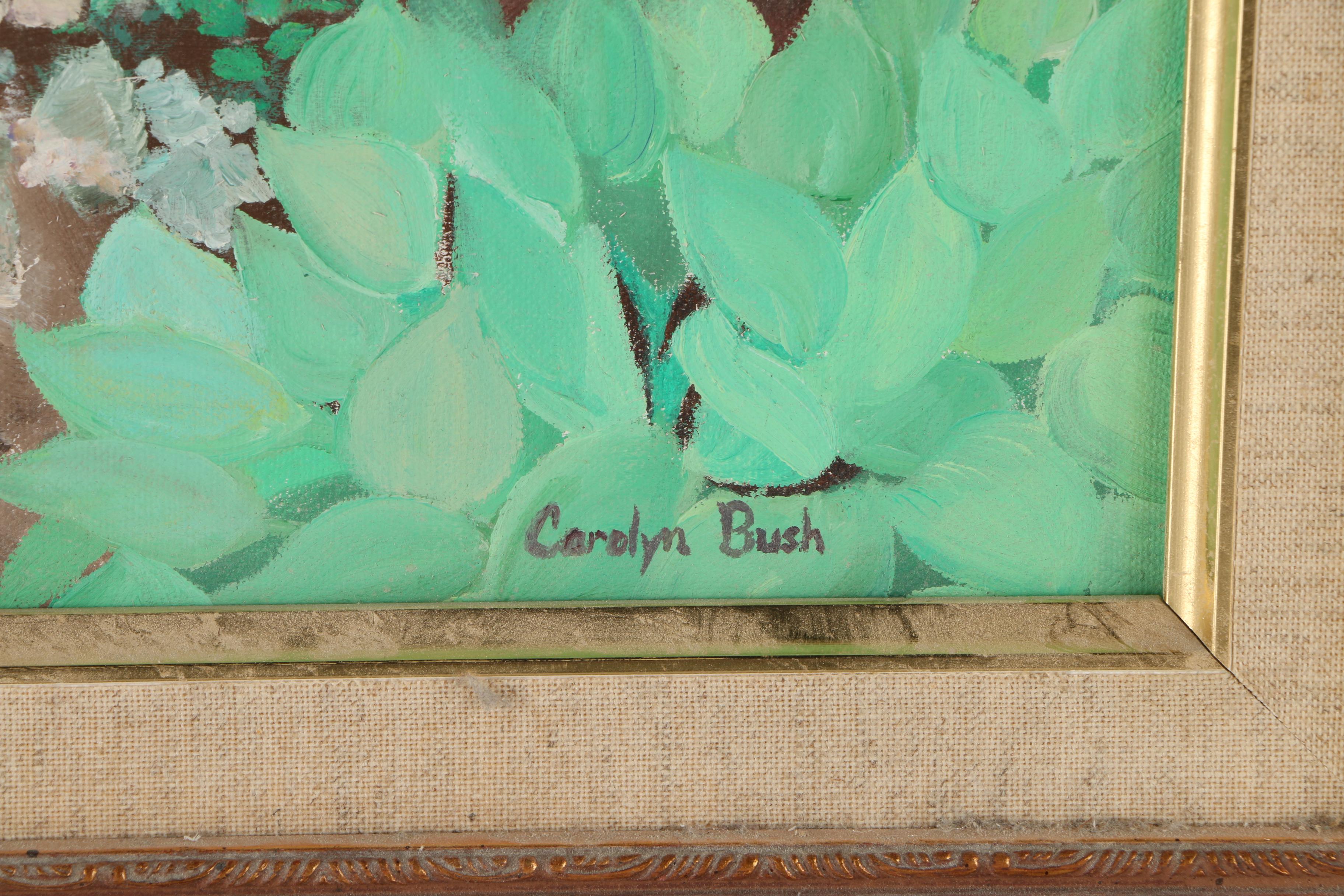 Carolyn Bush Oil on Canvas of a Terrace