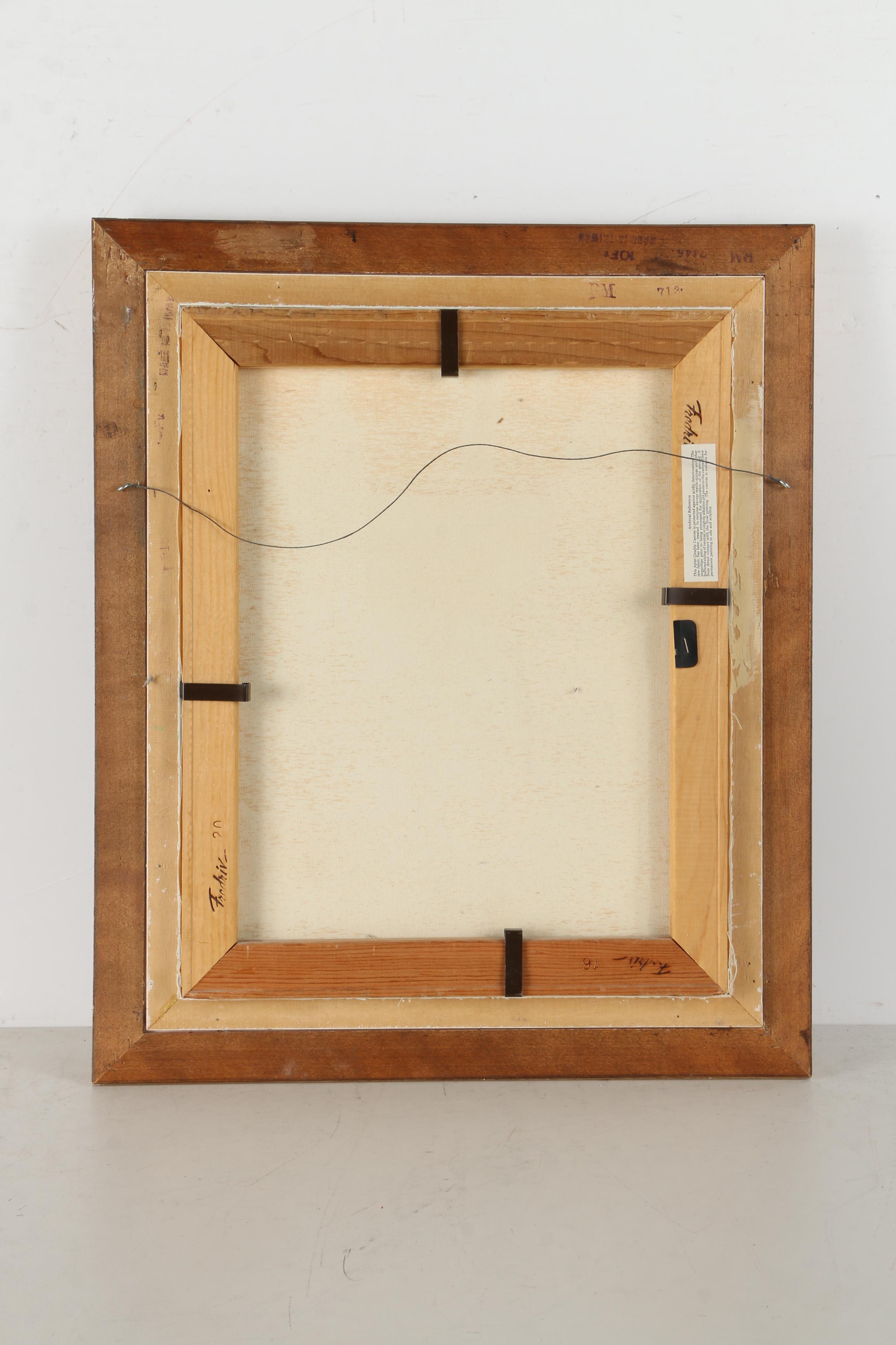 Carolyn Bush Oil on Canvas of a Terrace