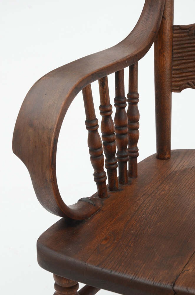 Antique Press-Back Rocking Chair