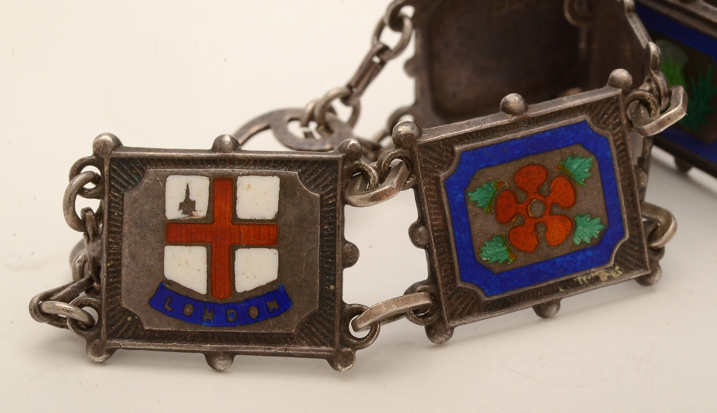 1954 Turner & Simpson Sterling Silver Bracelet United Kingdom Theme