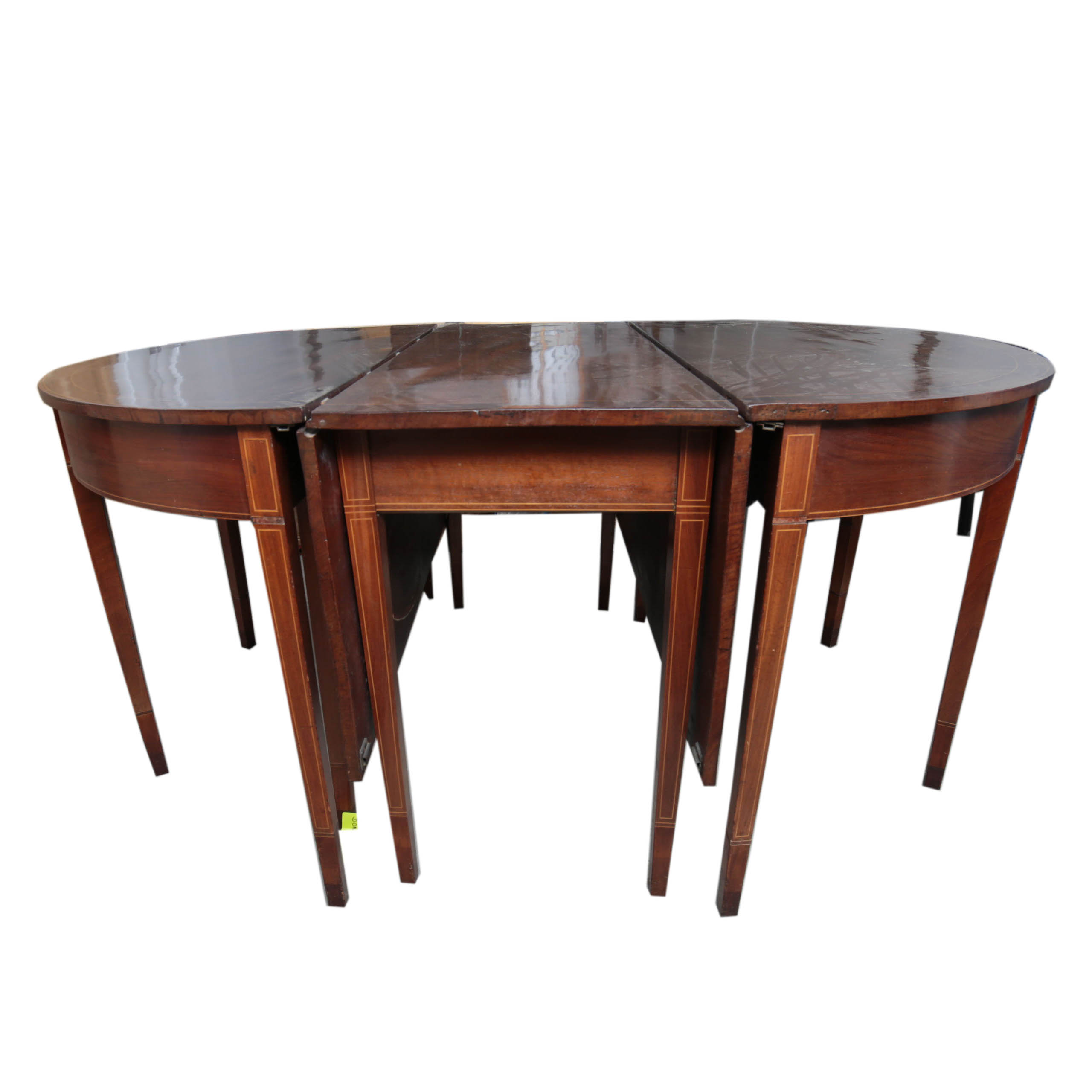 Antique Hepplewhite Three-Part Banquet Table