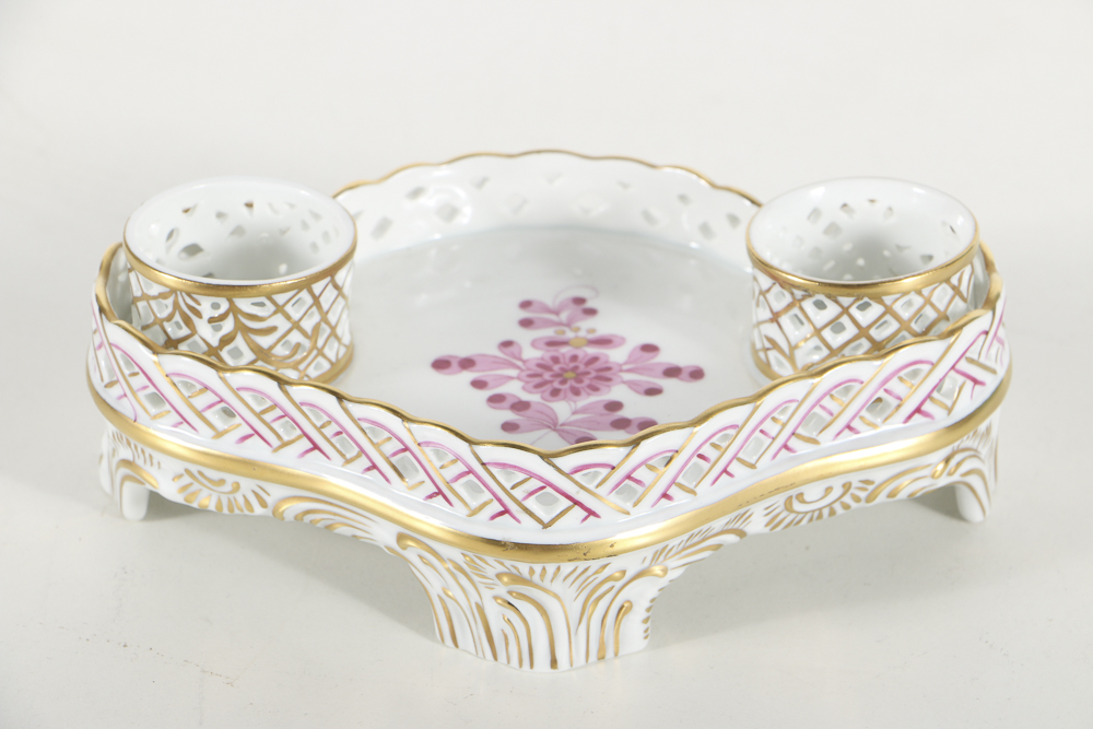 Herend Porcelain Inkwell