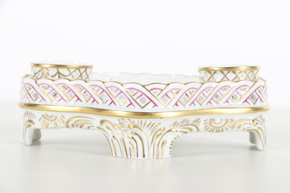 Herend Porcelain Inkwell