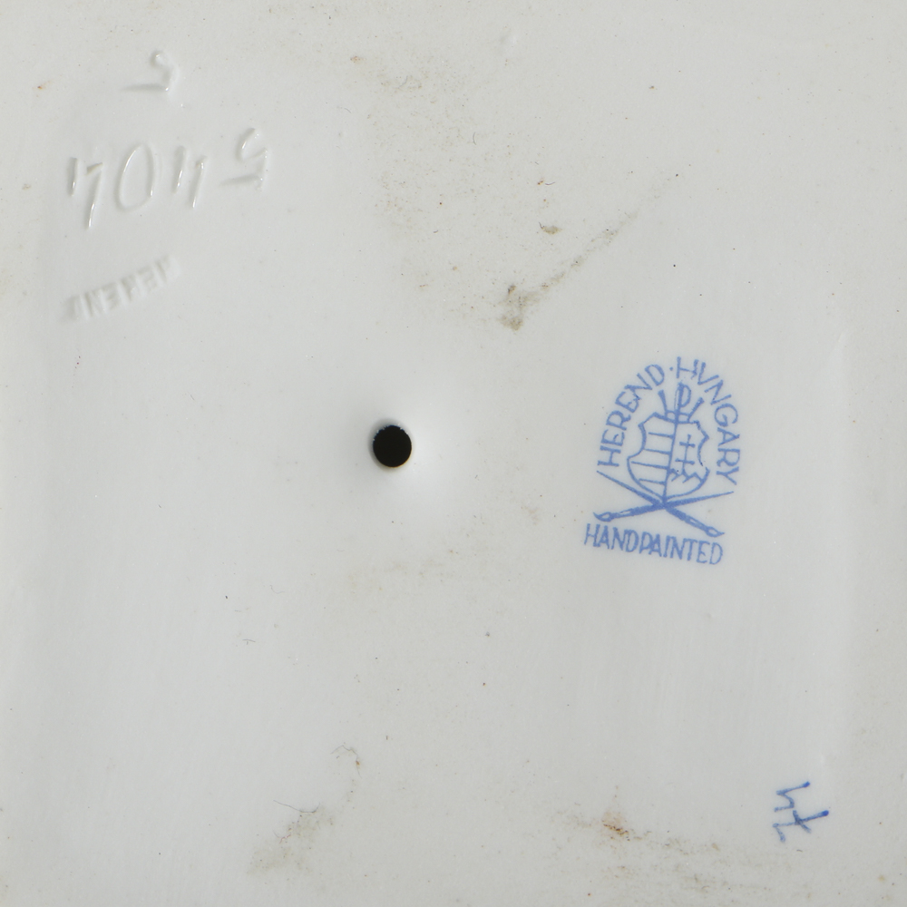 Three "Herend" Hand Painted Porcelain Wedding Figures