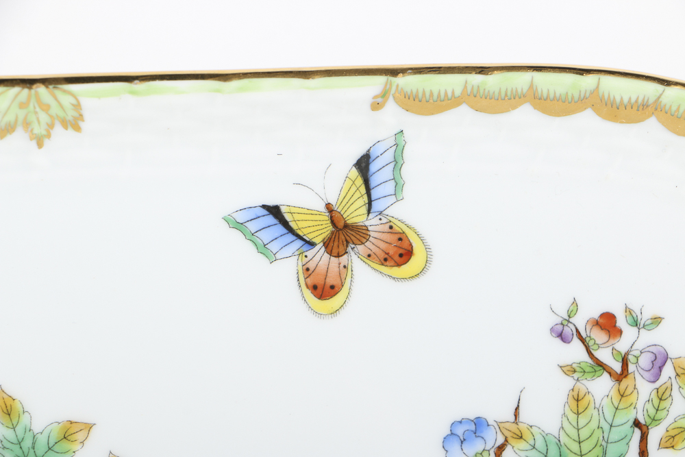 Herend "Queen Victoria" Hand Painted Pastry Set