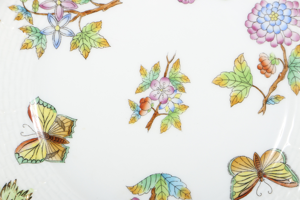 Herend "Queen Victoria" Hand Painted Pastry Set