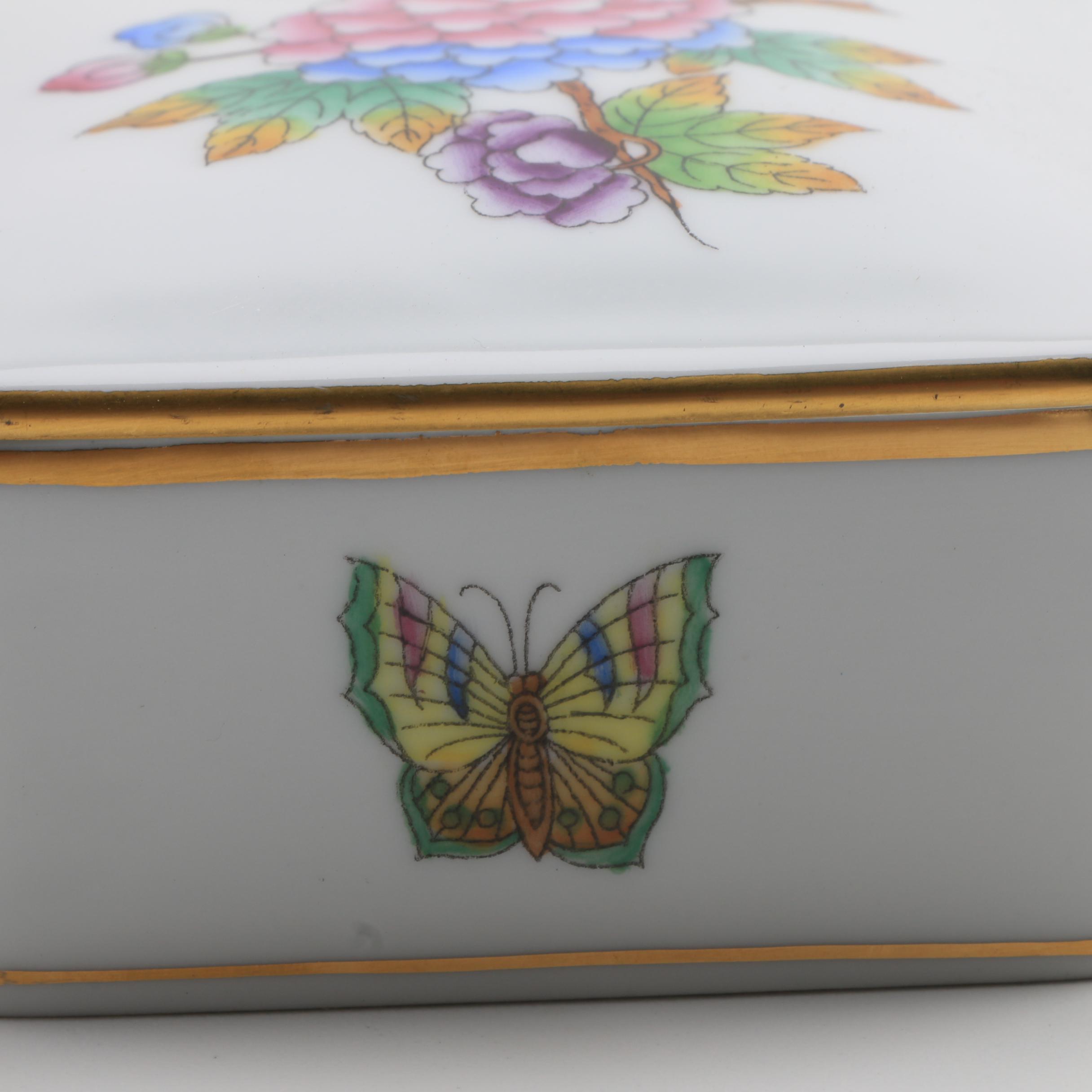 Herend "Queen Victoria" Porcelain Trinket Box