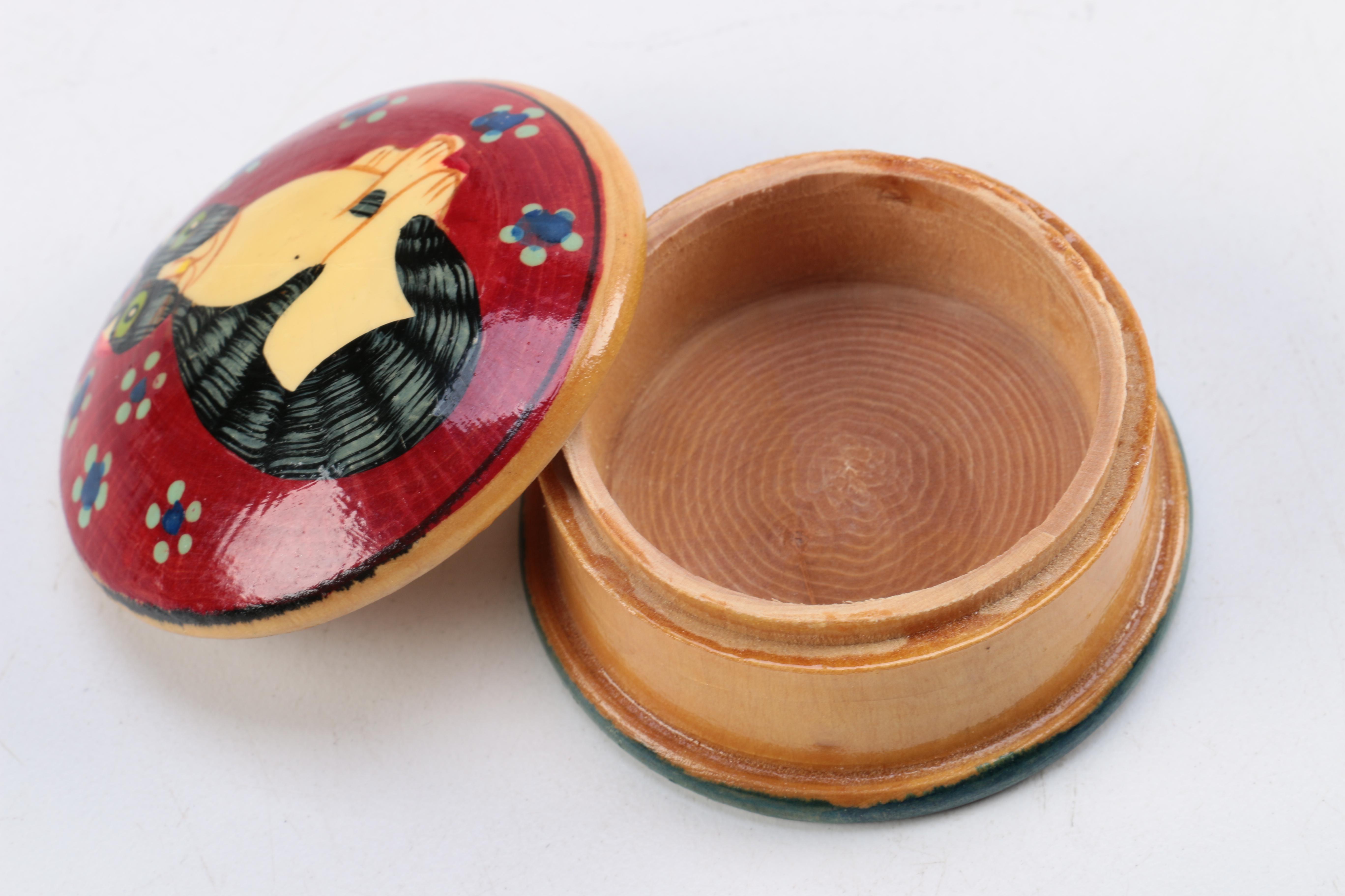 Assorted Trinket Boxes Including Laurel Burch Enamel Box.
