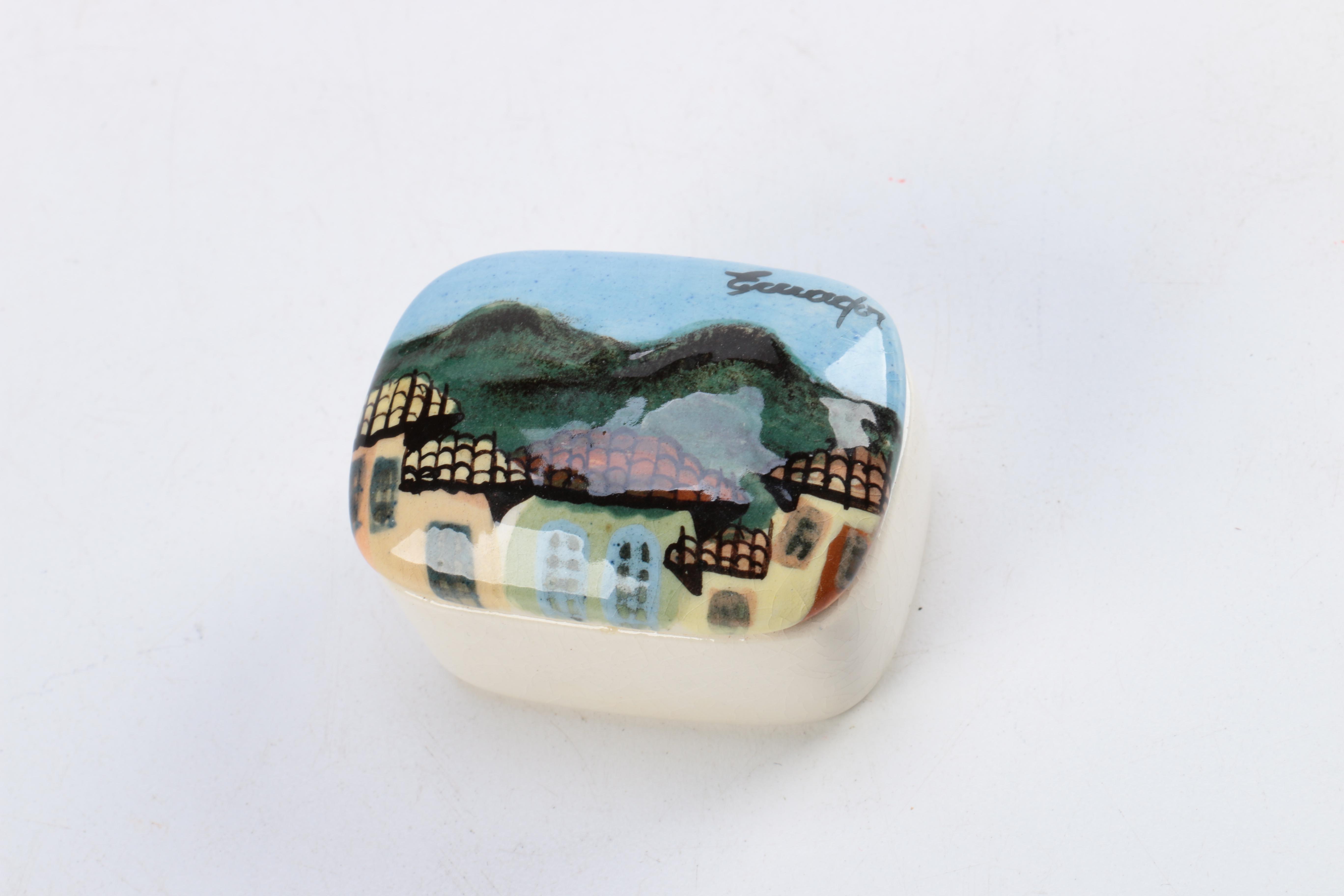 Assorted Trinket Boxes Including Laurel Burch Enamel Box.