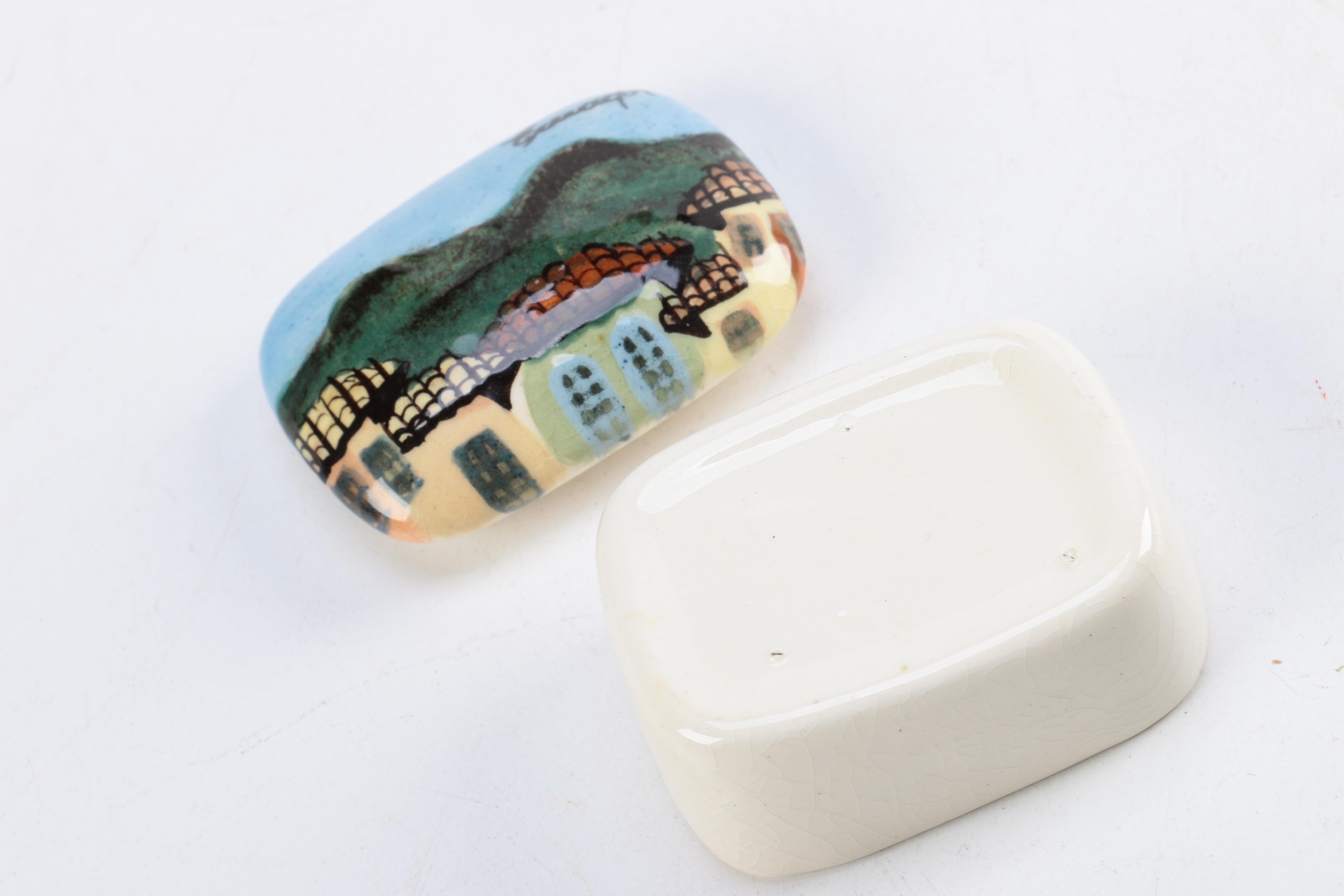 Assorted Trinket Boxes Including Laurel Burch Enamel Box.