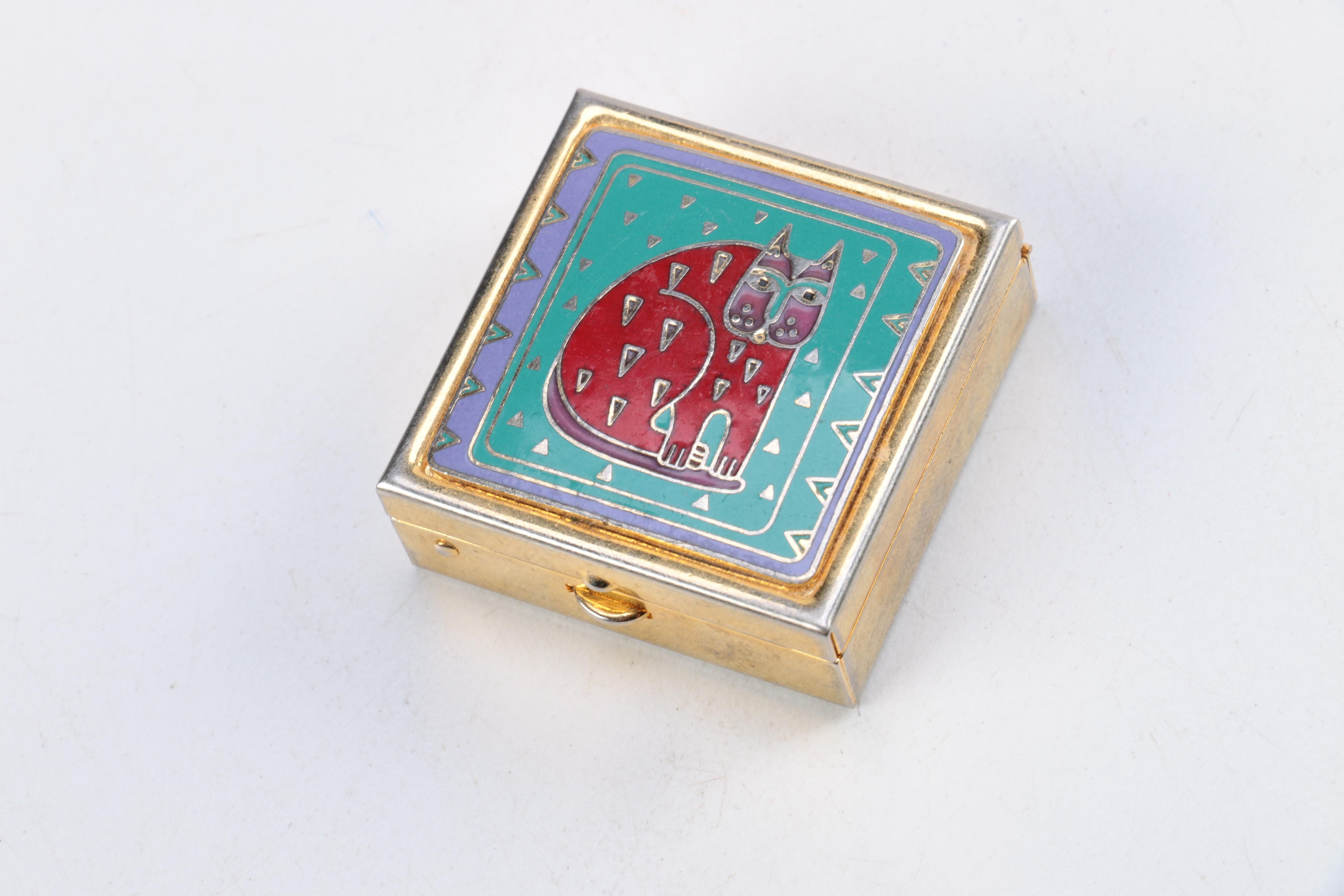 Assorted Trinket Boxes Including Laurel Burch Enamel Box.