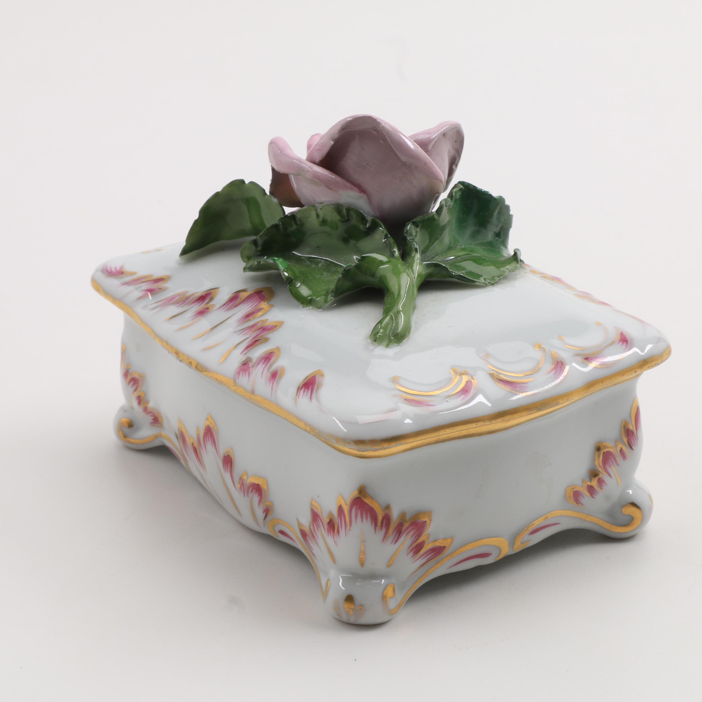1941 Herend Porcelain Trinket Box