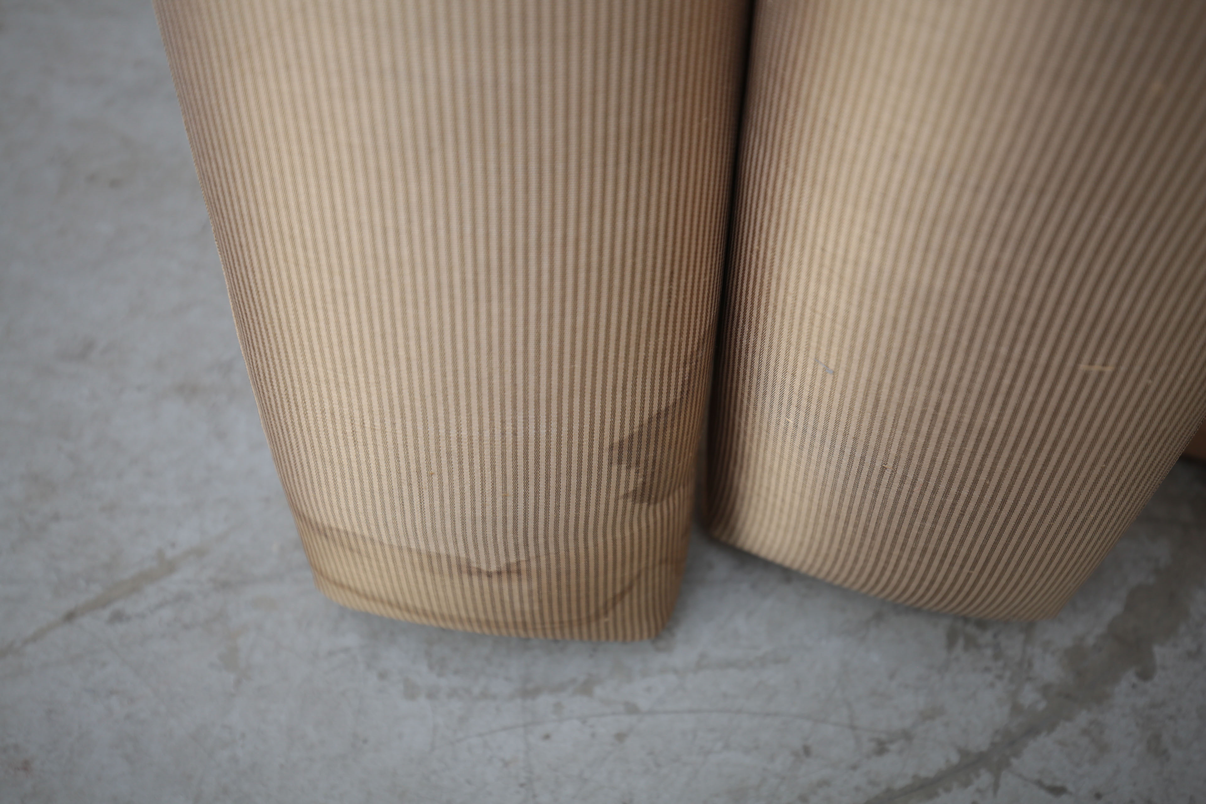 Silk Upholstered Twin Size Headboards by D. Langston and Bedding