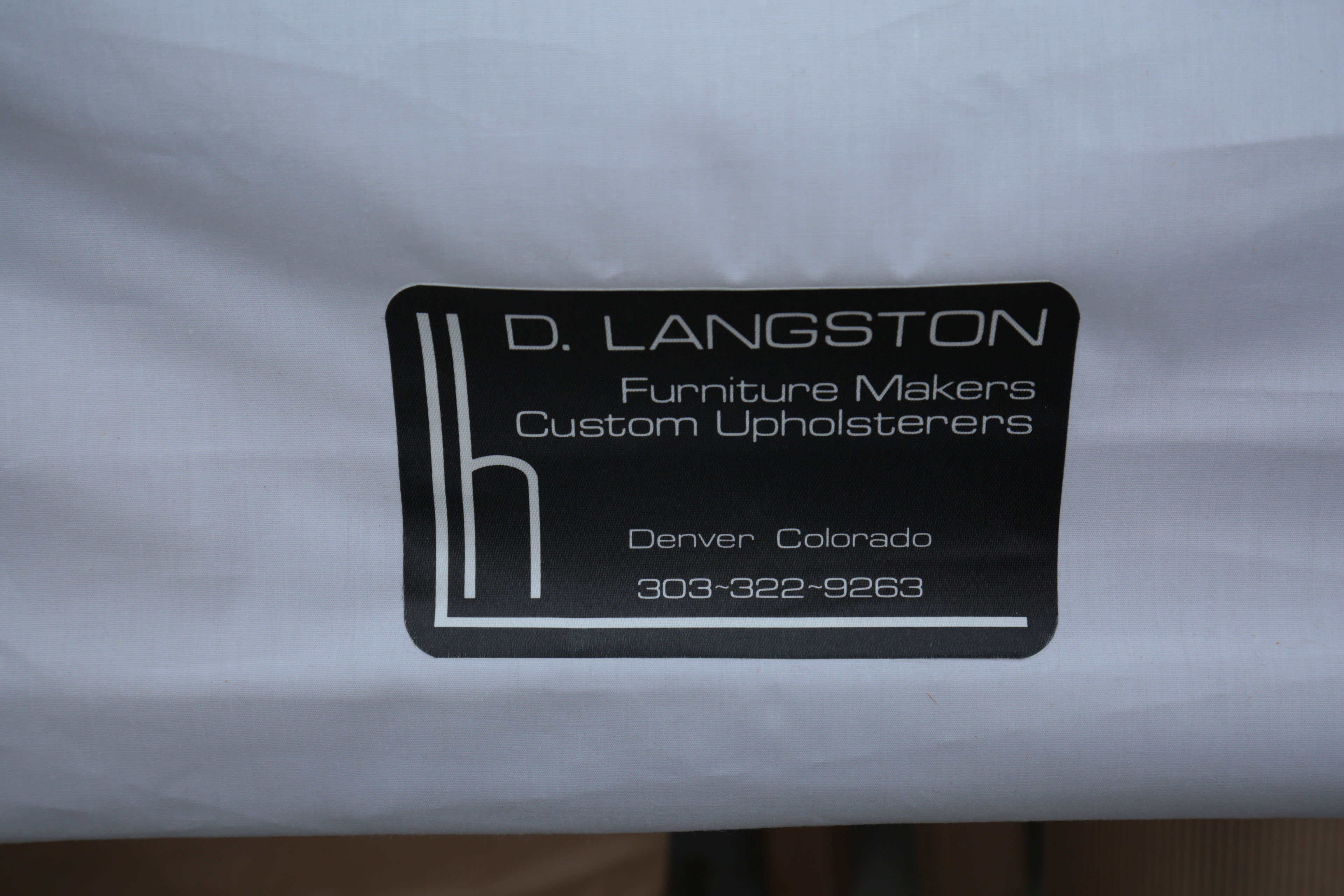 Silk Upholstered Twin Size Headboards by D. Langston and Bedding