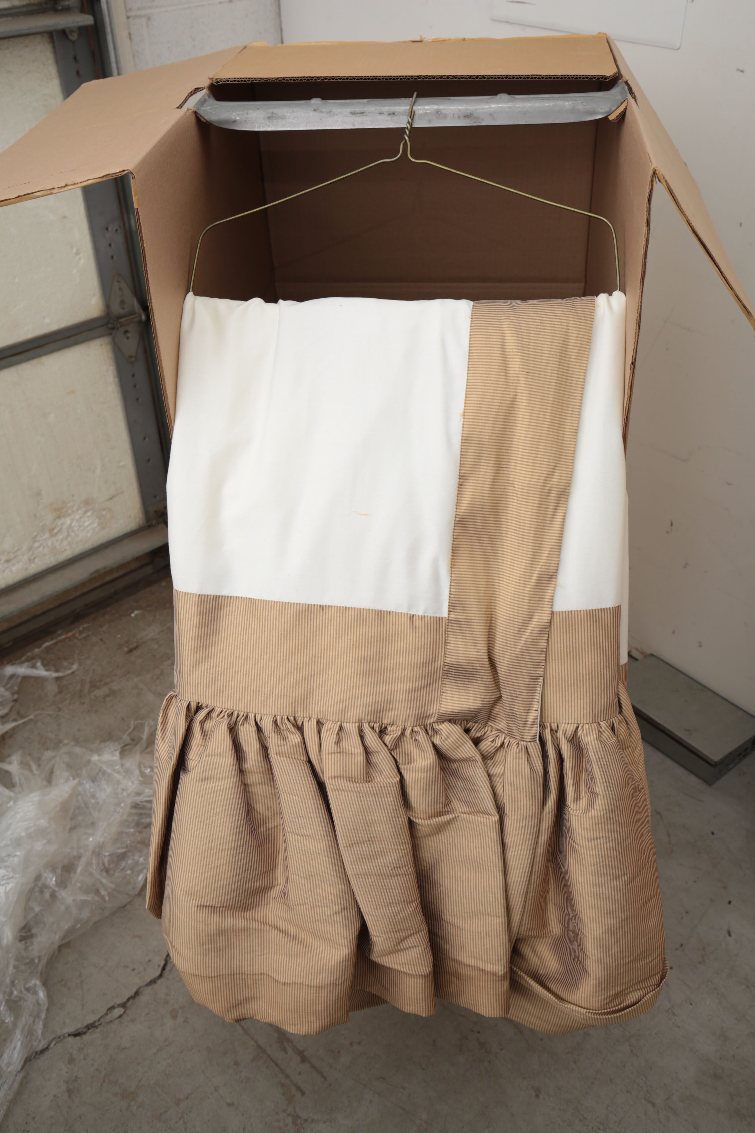 Silk Upholstered Twin Size Headboards by D. Langston and Bedding