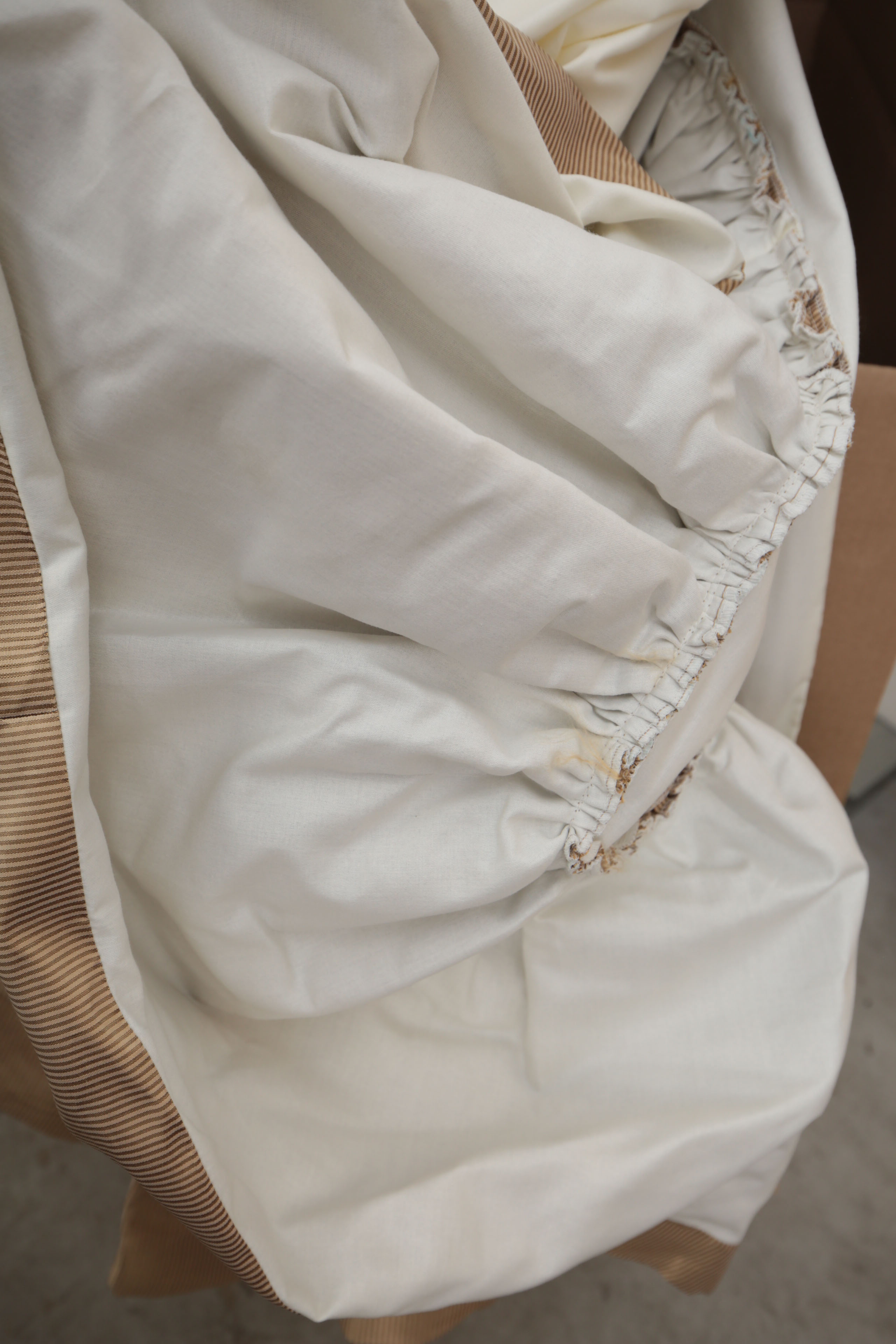 Silk Upholstered Twin Size Headboards by D. Langston and Bedding