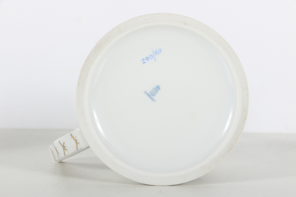 Herend "Rothschild Birds" Porcelain Mug, Candlestick and Ashtray